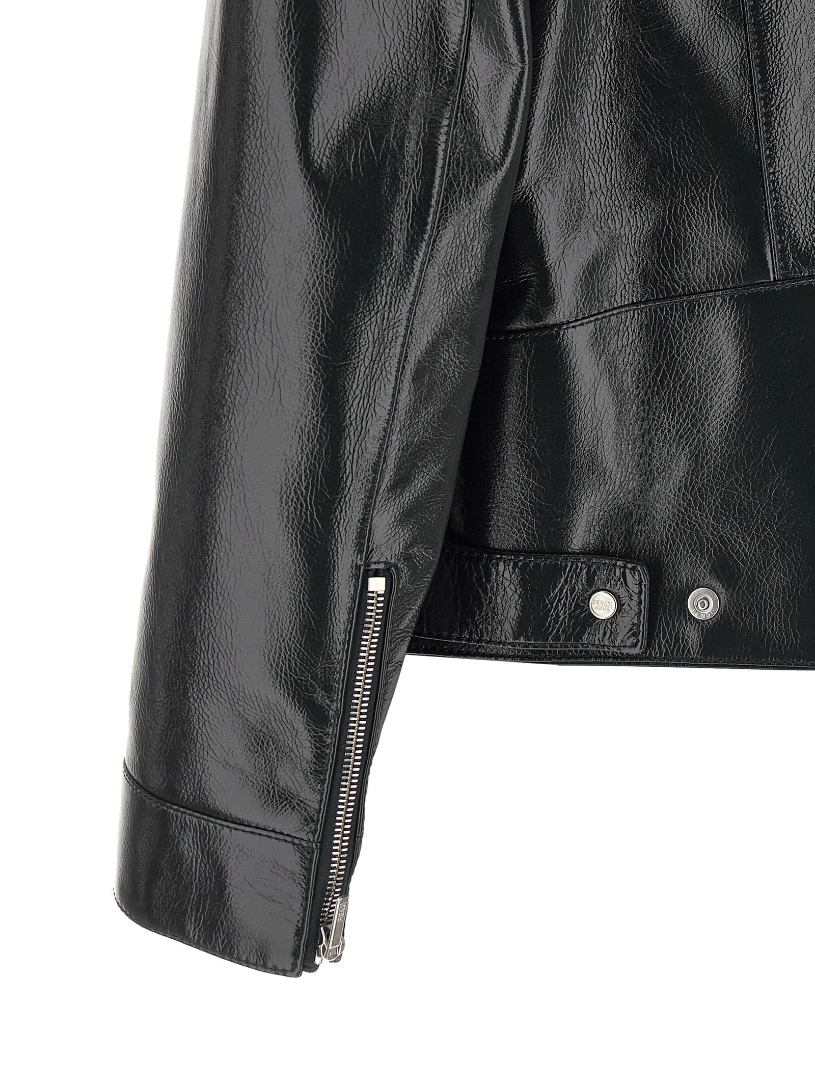 Blue Lamb Leather Leather Jacket