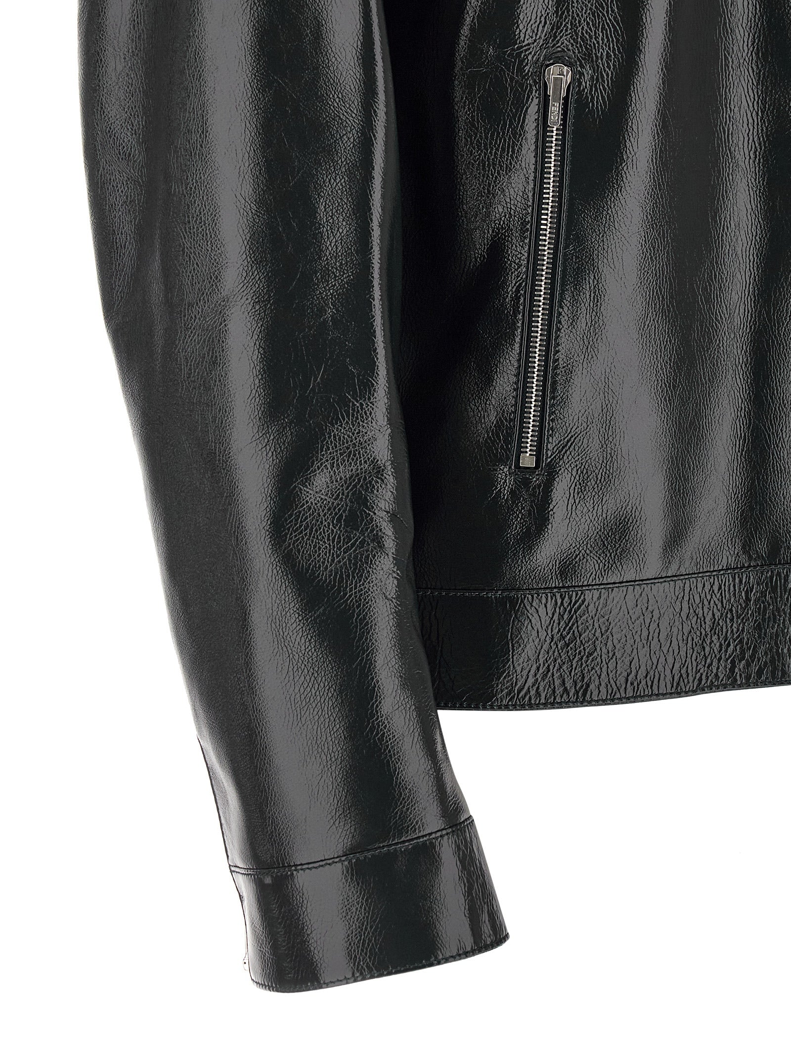 Blue Lamb Leather Leather Jacket