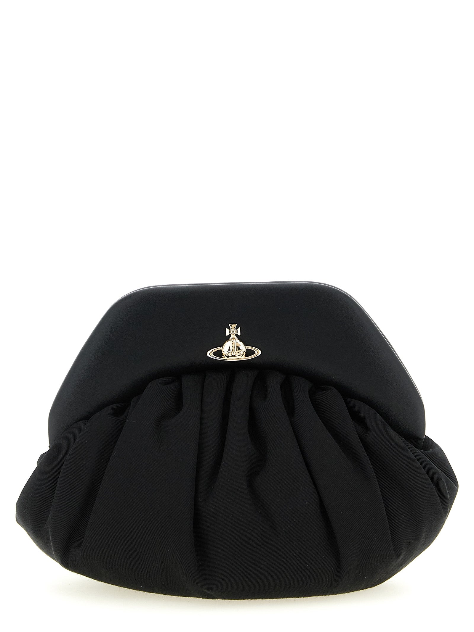 Black Viscose Clutch Bag