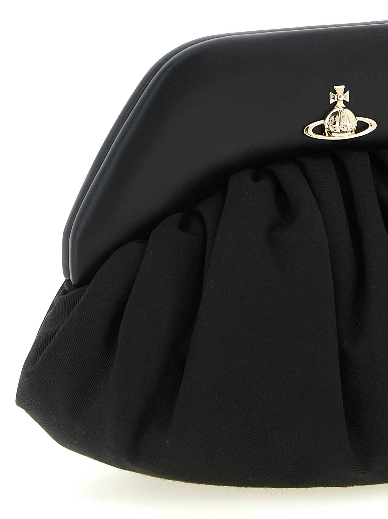 Black Viscose Clutch Bag