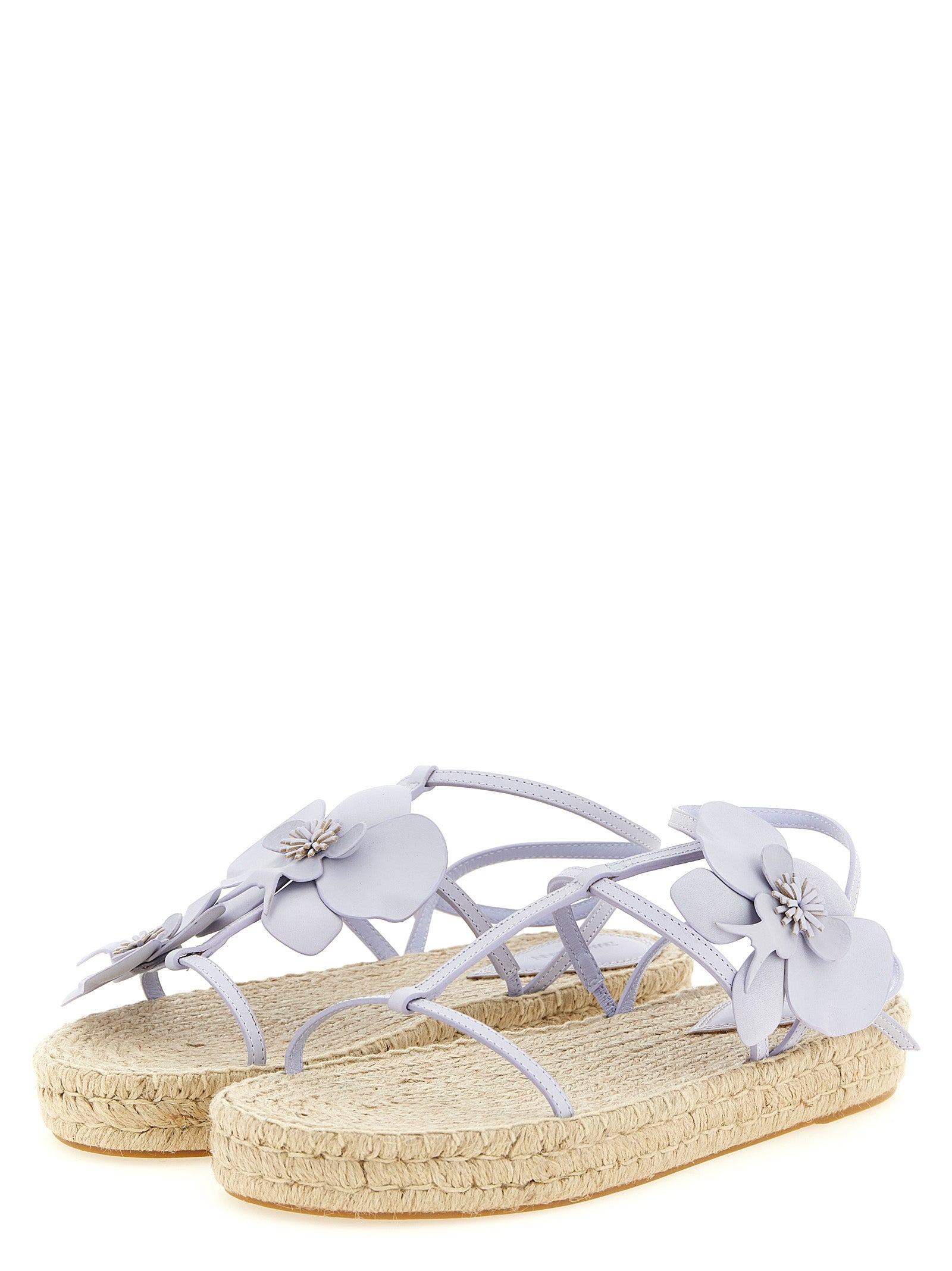 Purple Cowhide Flat Sandals