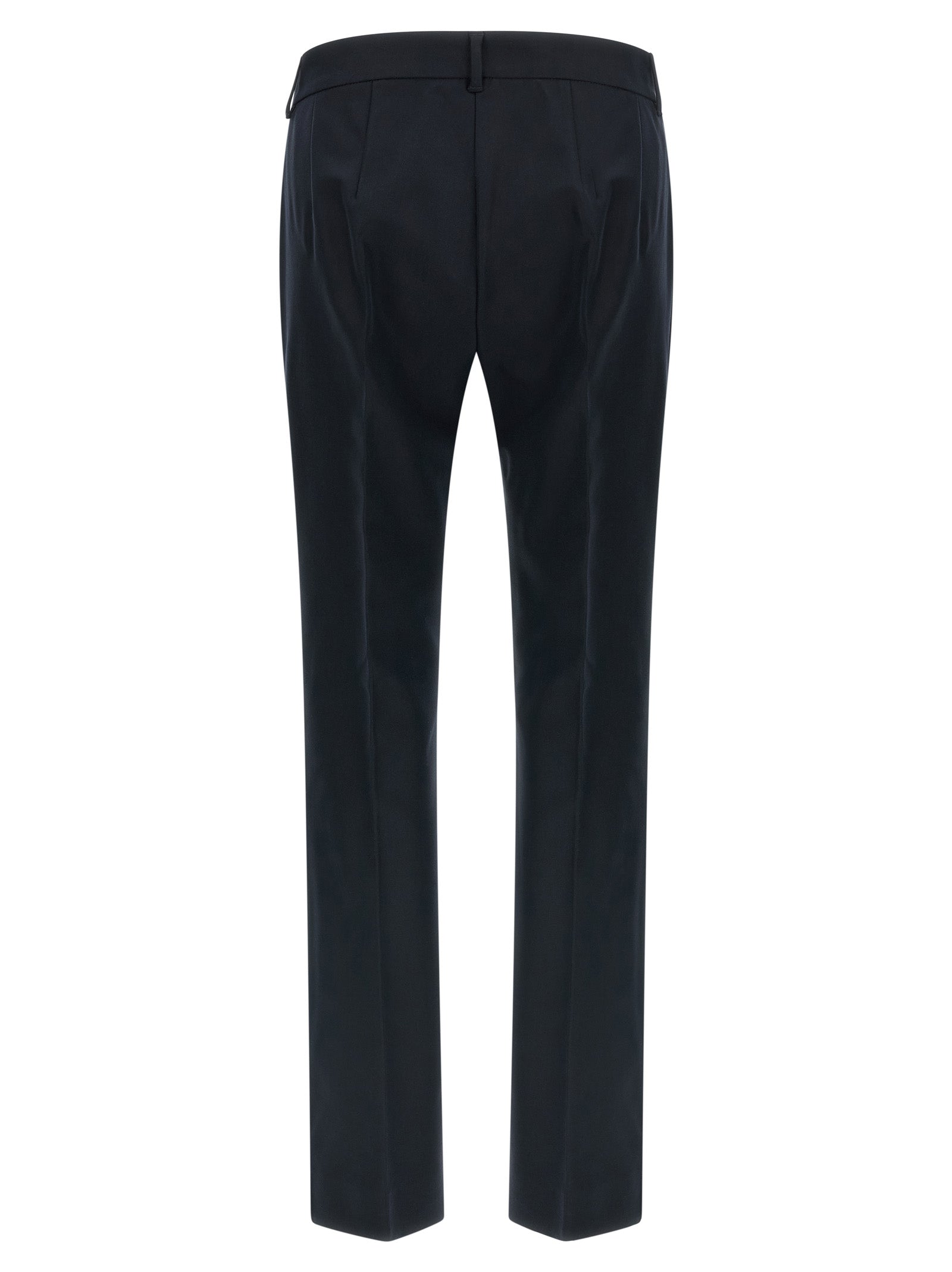 Blue Cotton Flared Pants