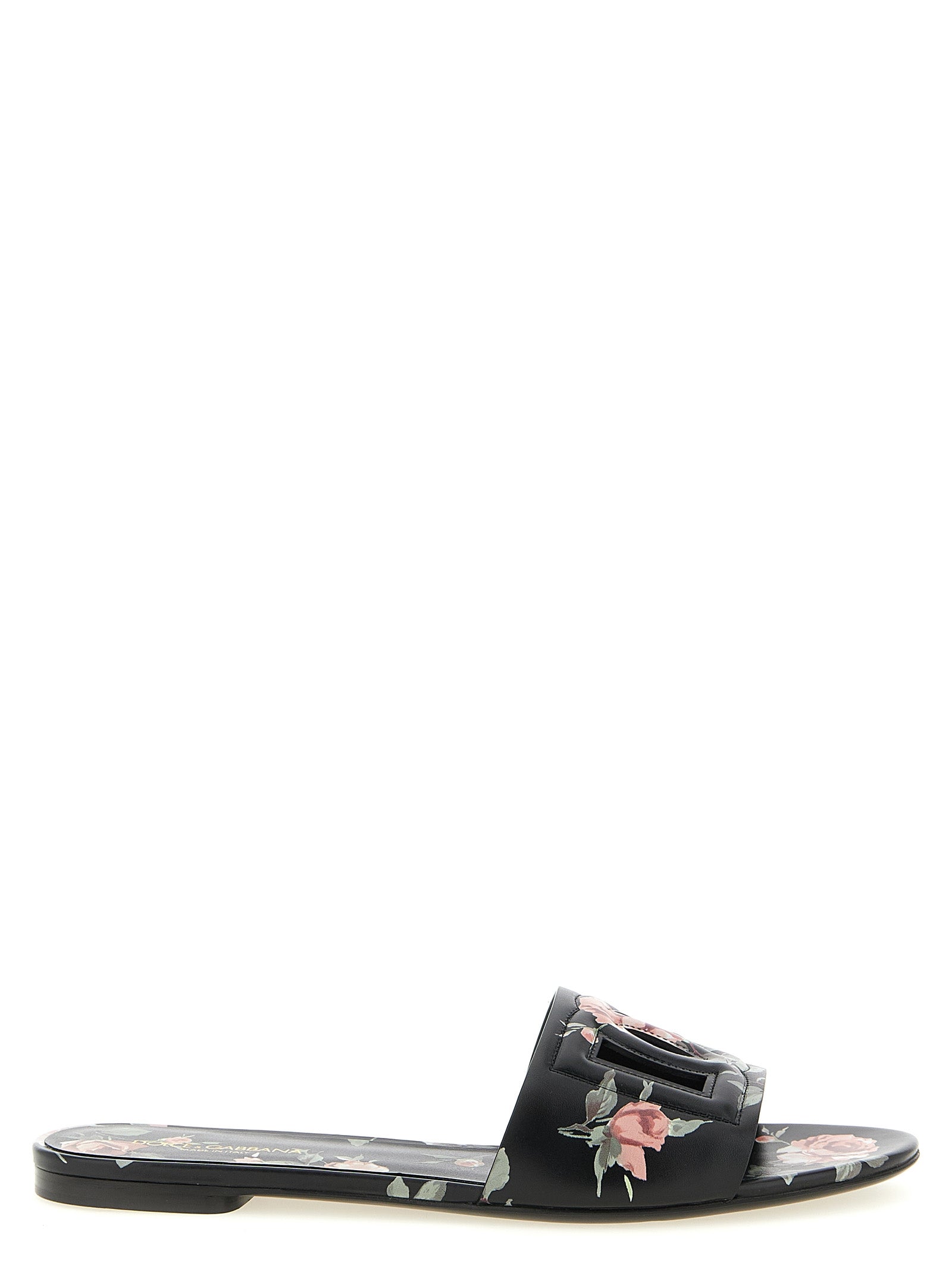Black Calfskin Slides