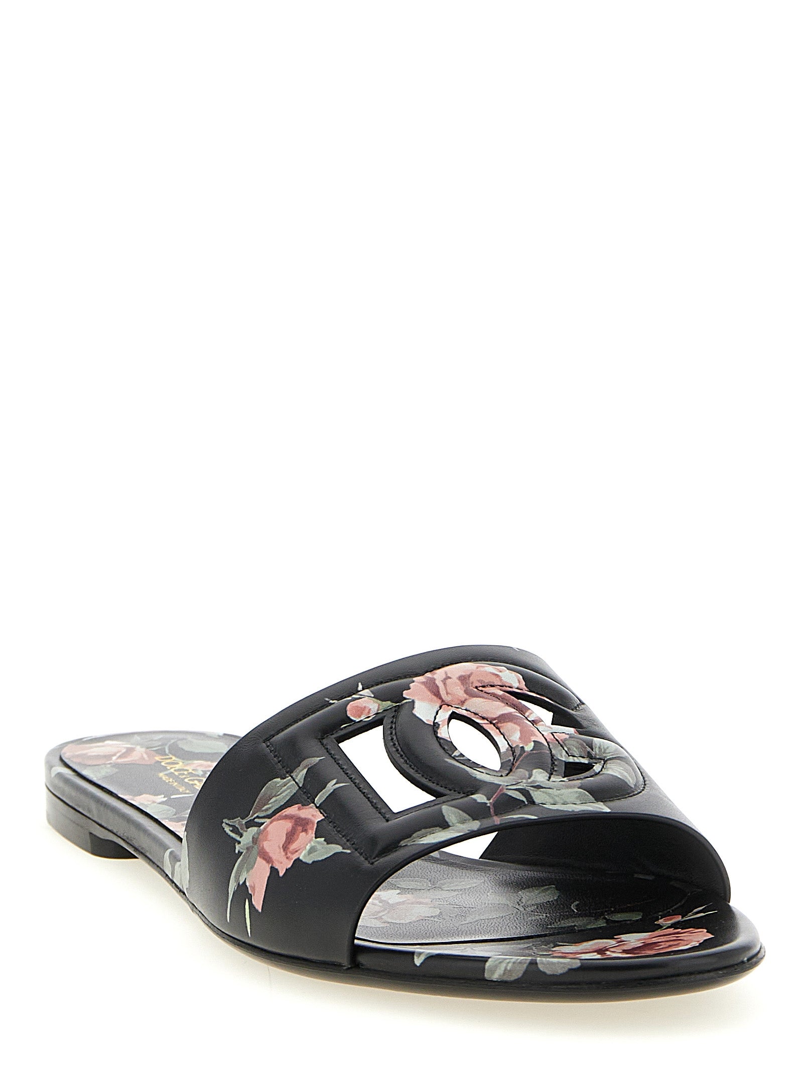 Black Calfskin Slides