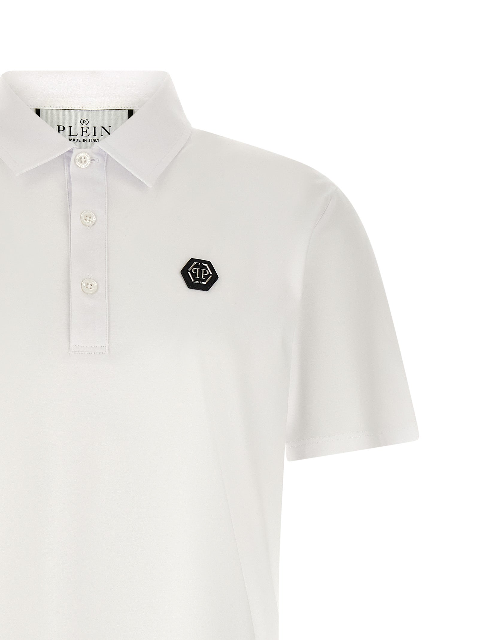 White Cotton Polo Shirt