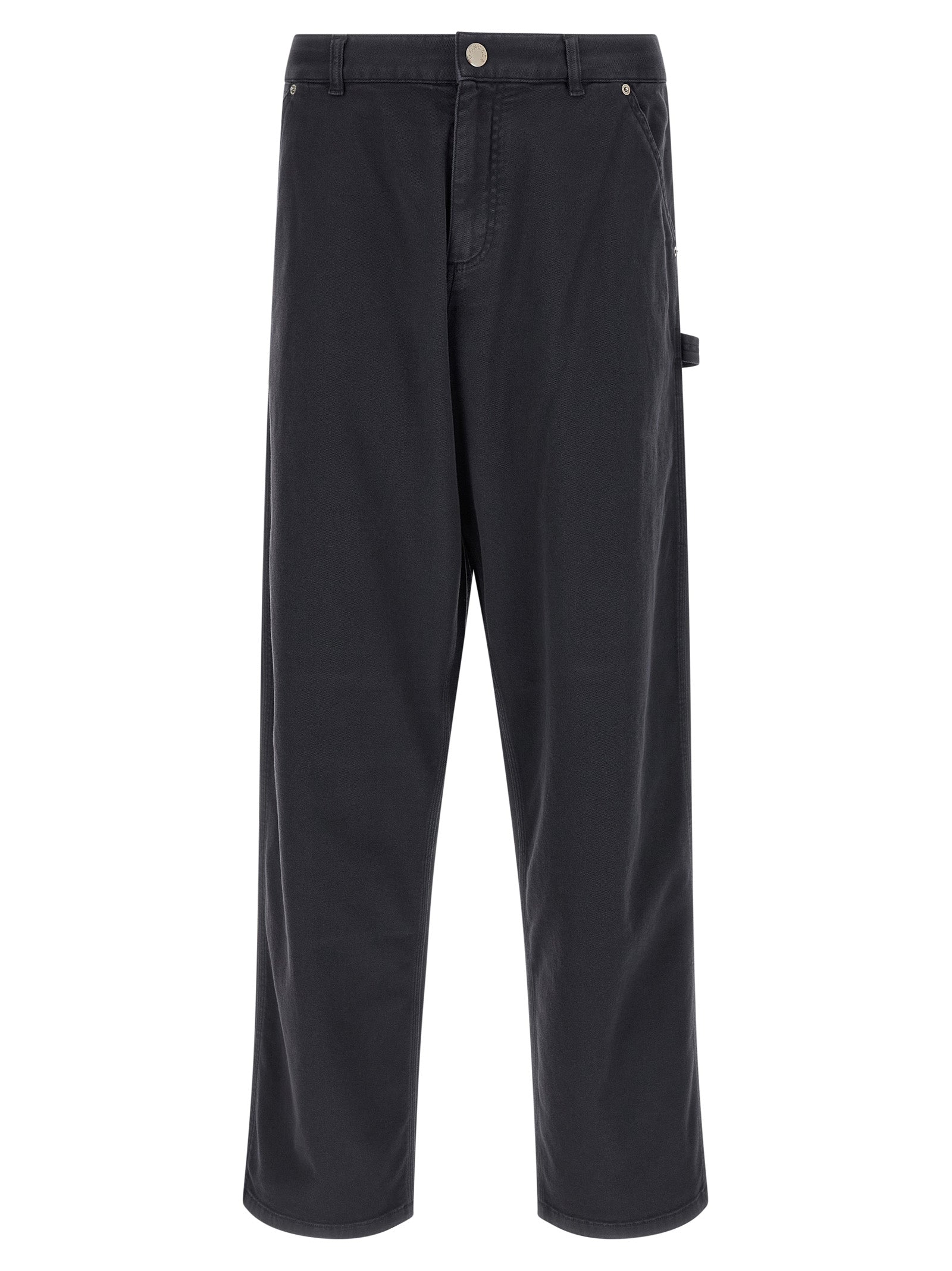 Blue Cotton Cargo Pants
