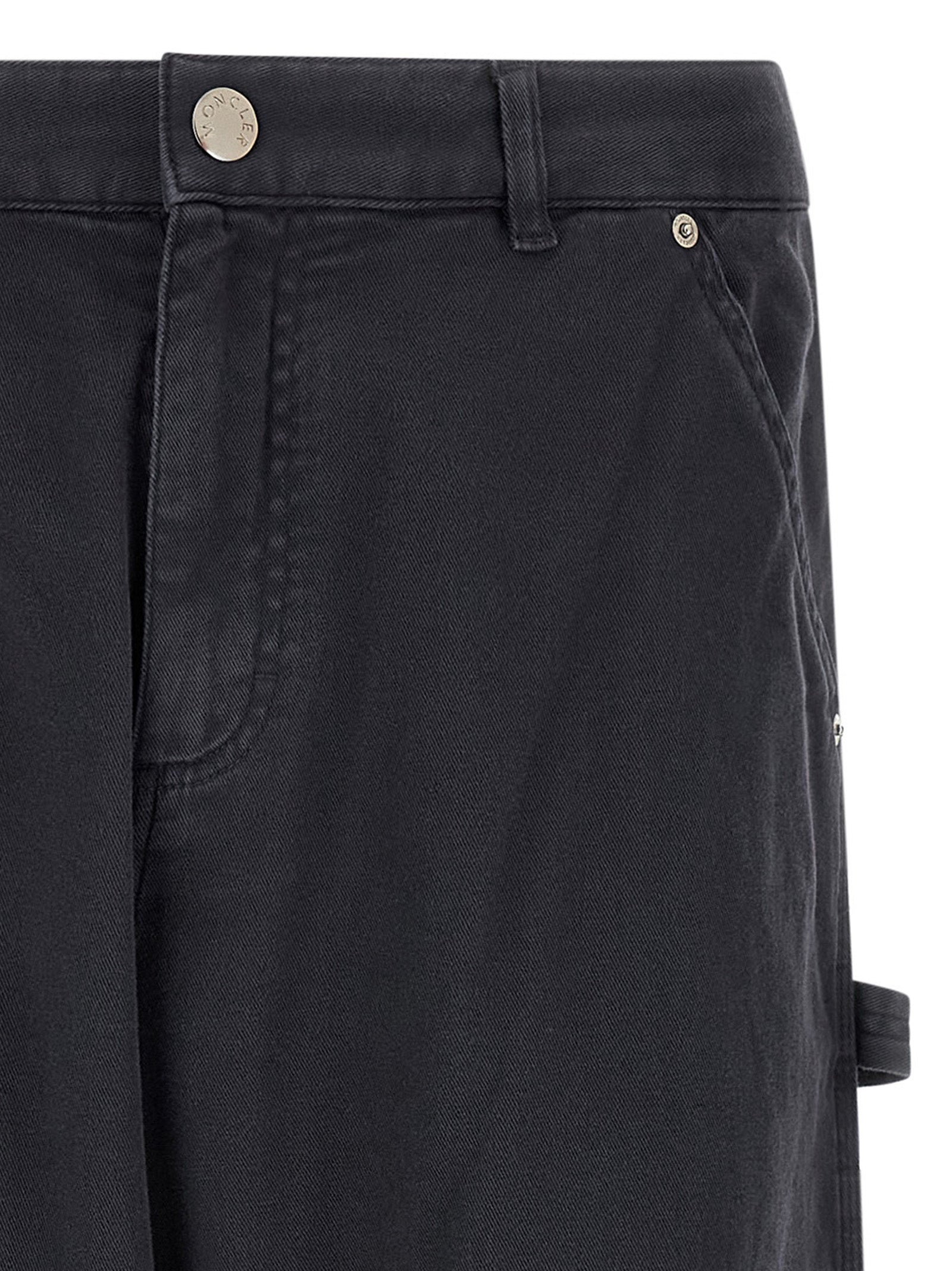 Blue Cotton Cargo Pants