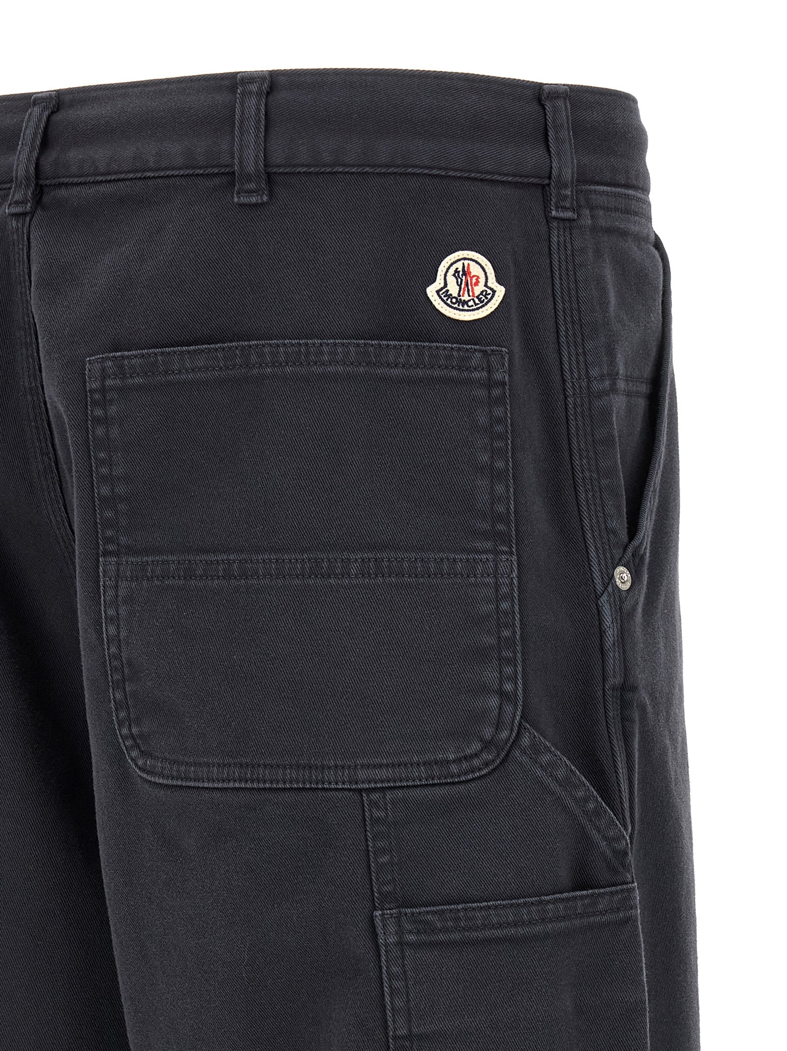 Blue Cotton Cargo Pants