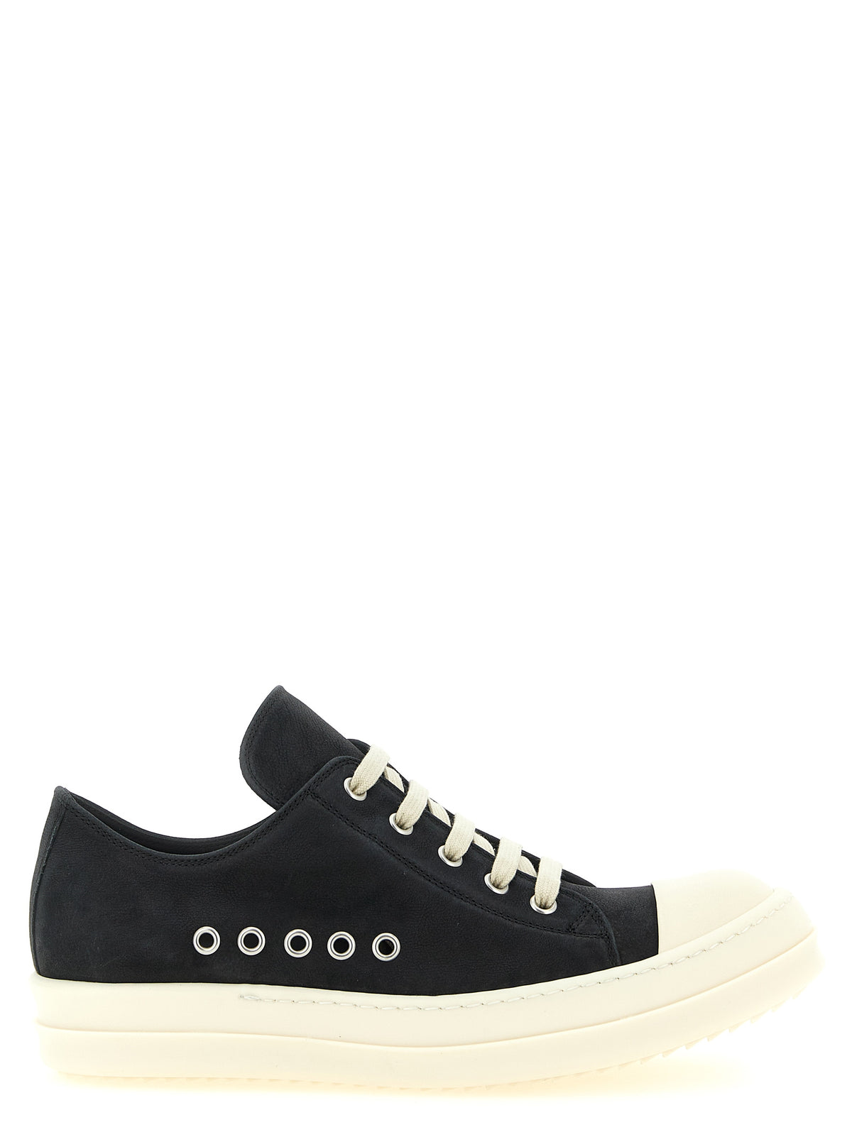 Black Calfskin Low Top Sneakers