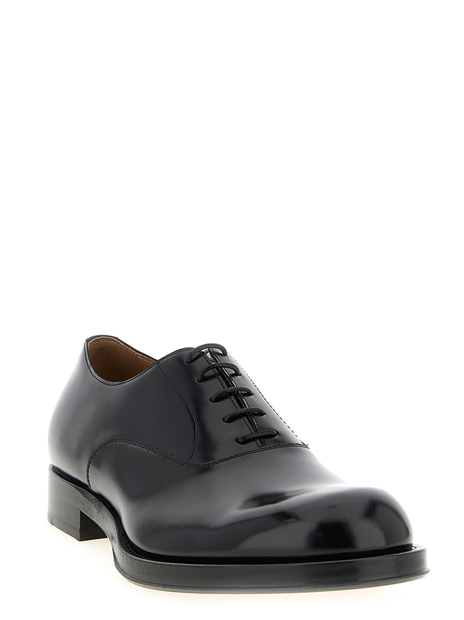 Black Calfskin Oxfords And Derbies