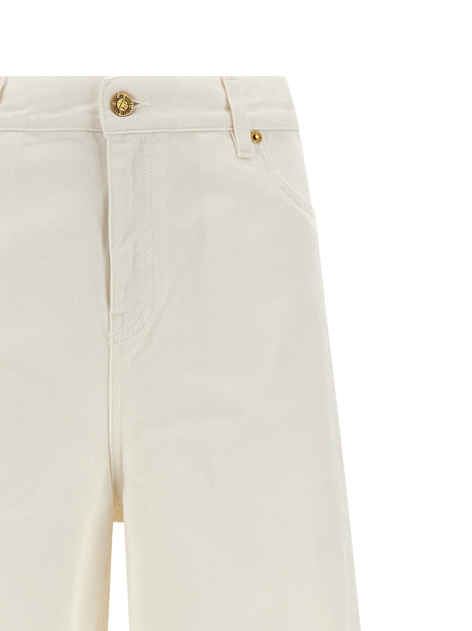 White Cotton Boyfriend Jeans
