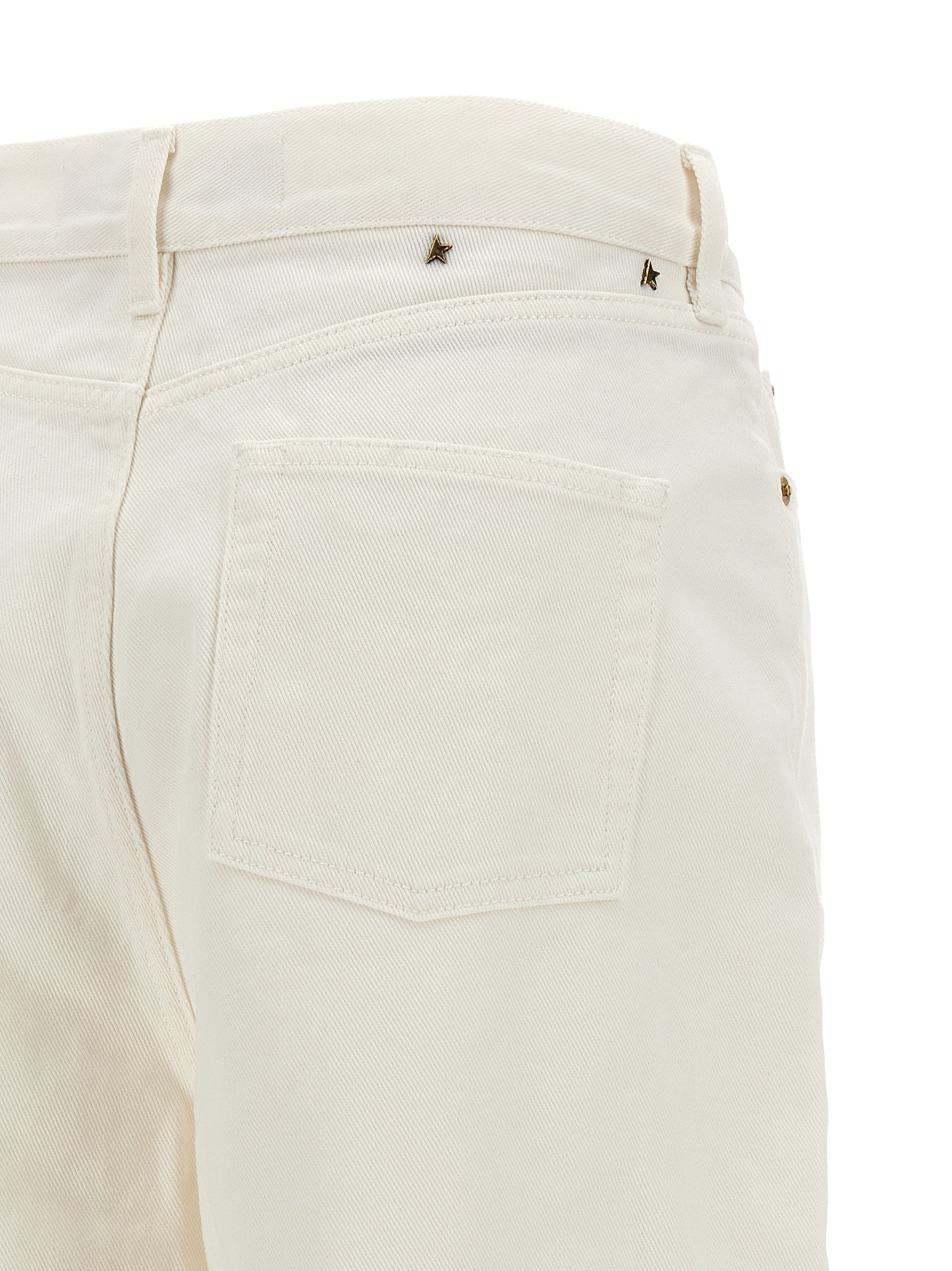 White Cotton Boyfriend Jeans