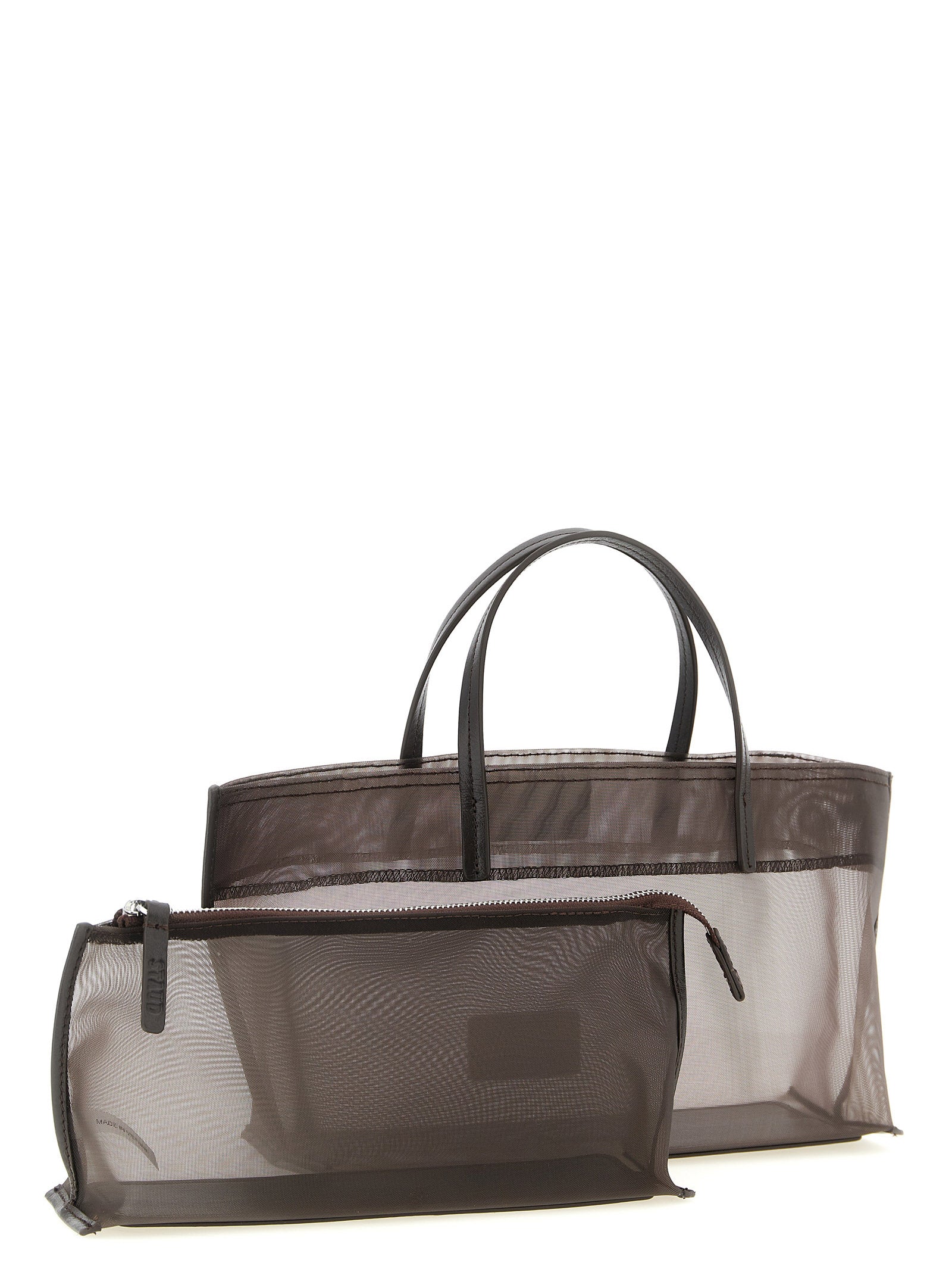 Brown Polyamide Tote Bag