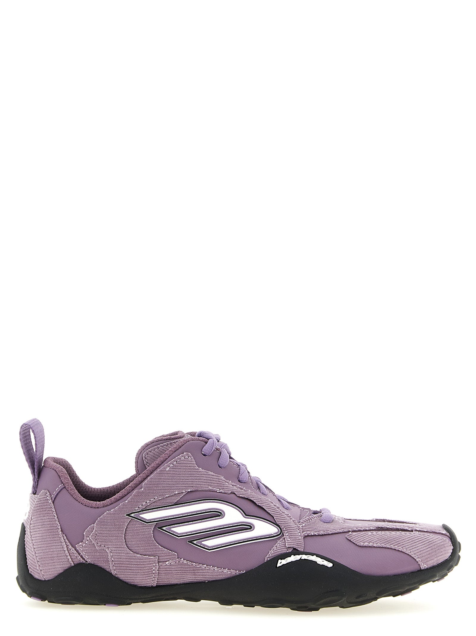 Purple Polyester Athletic Sneakers
