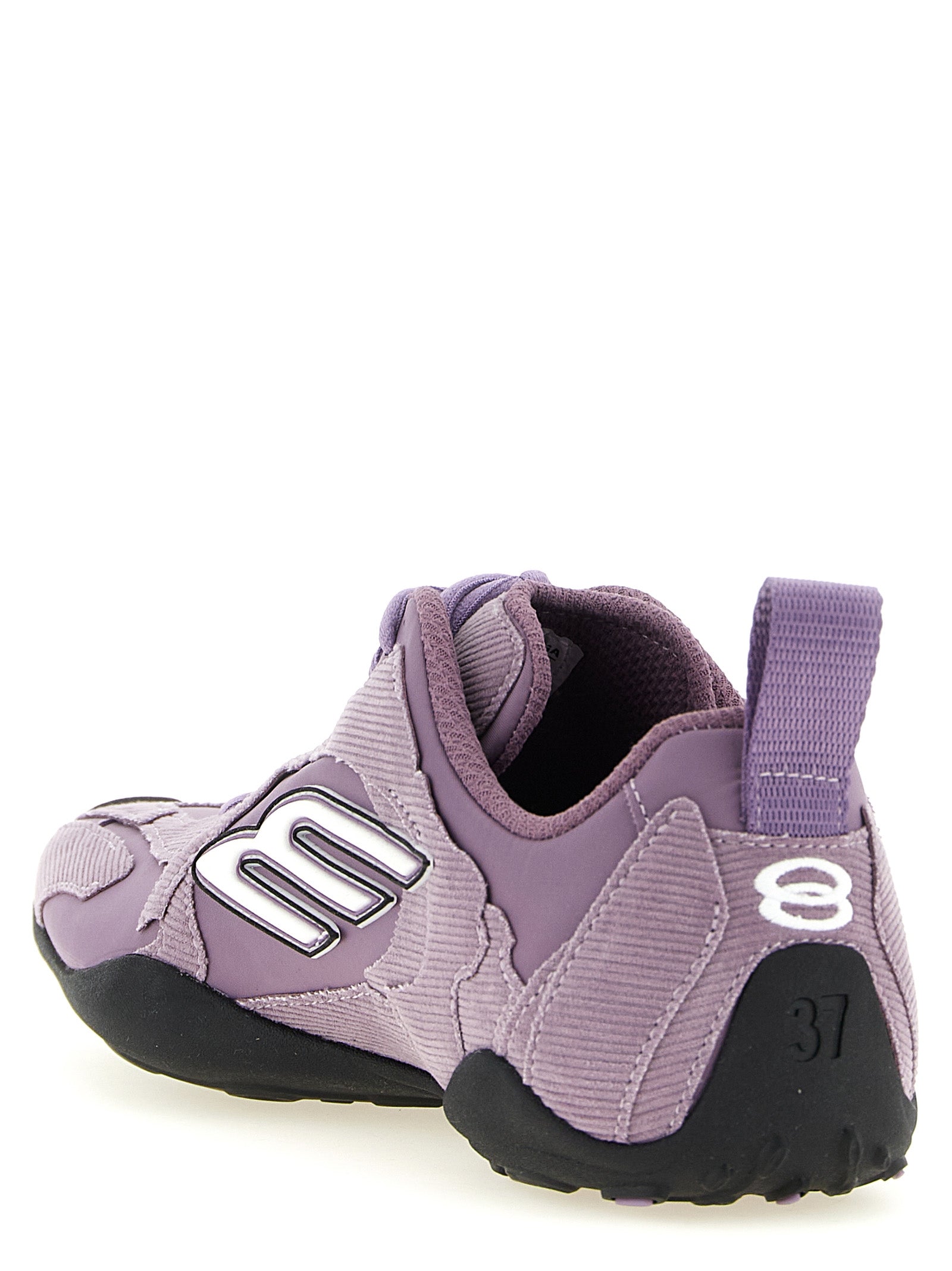 Purple Polyester Athletic Sneakers