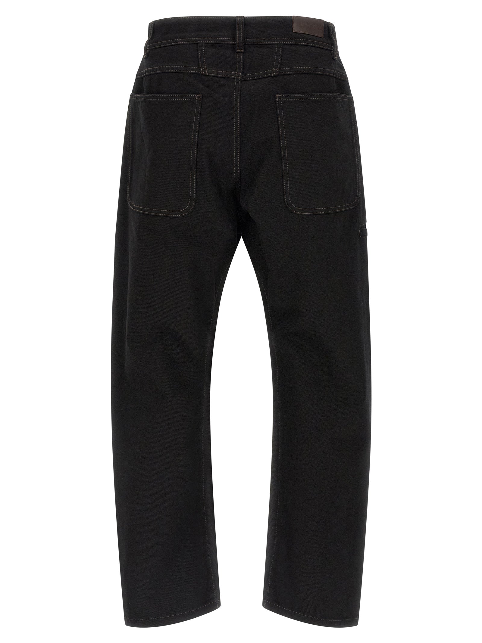 Black Cotton Relaxed Fit Jeans
