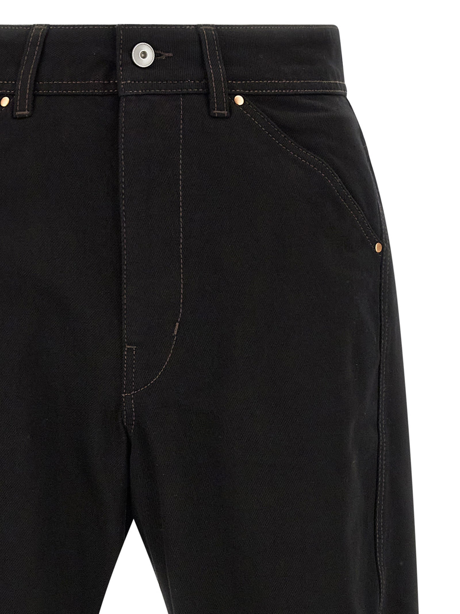 Black Cotton Relaxed Fit Jeans