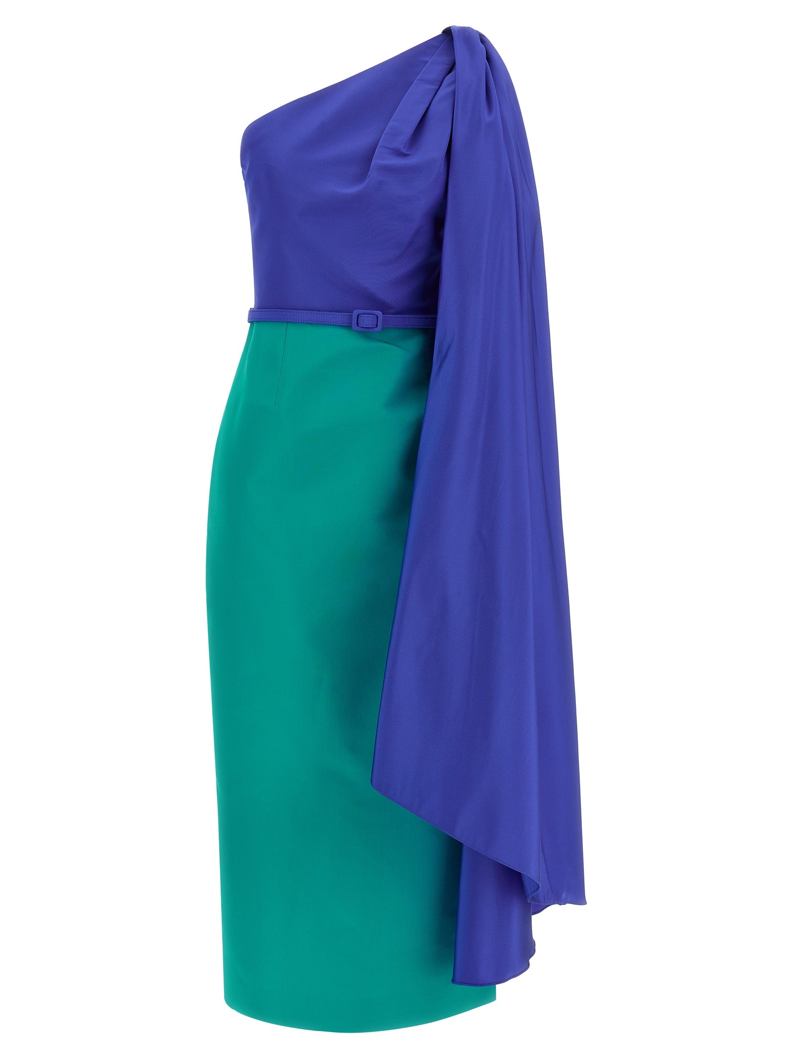Multicolor Silk Midi Dress
