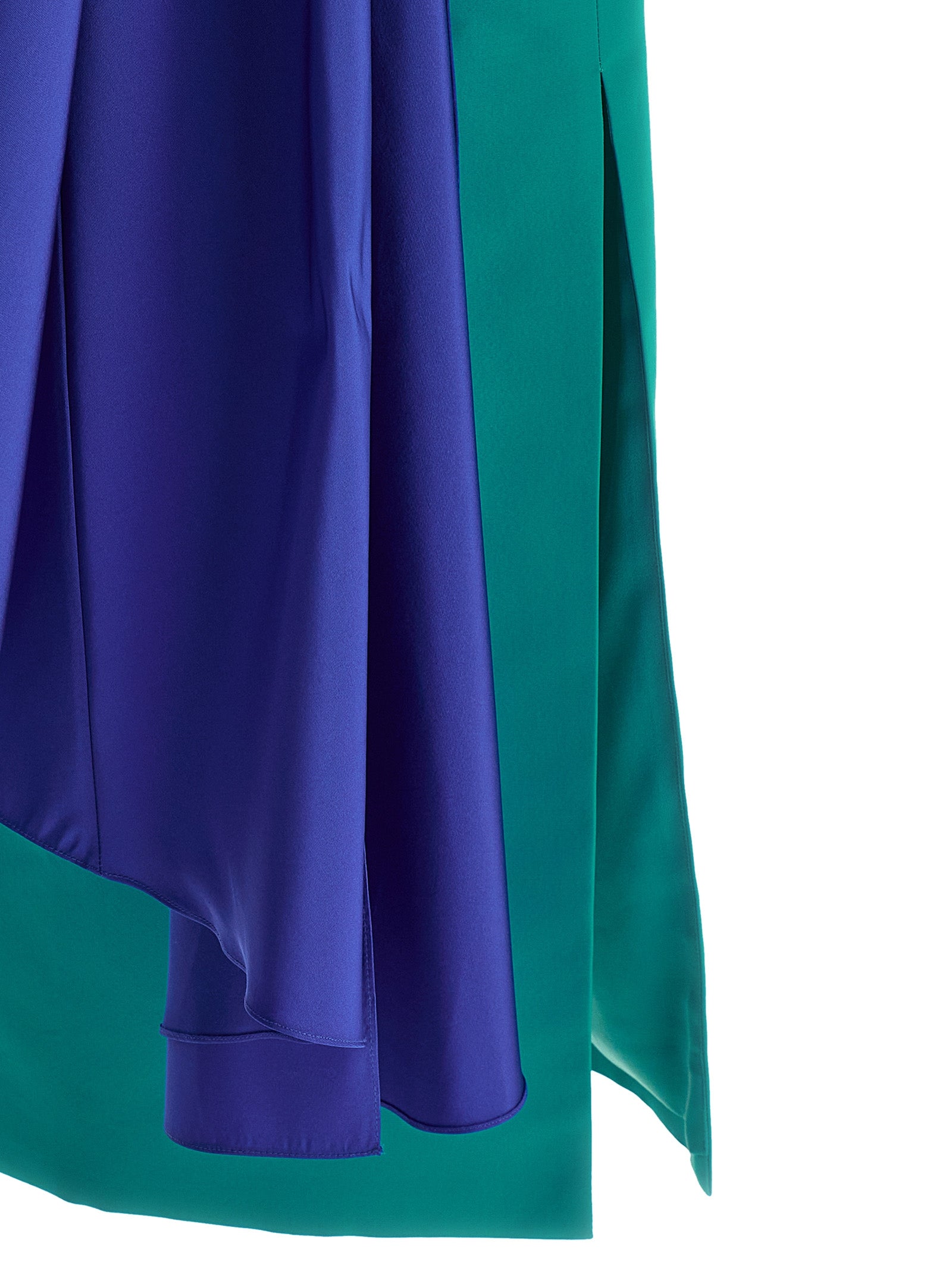 Multicolor Silk Midi Dress