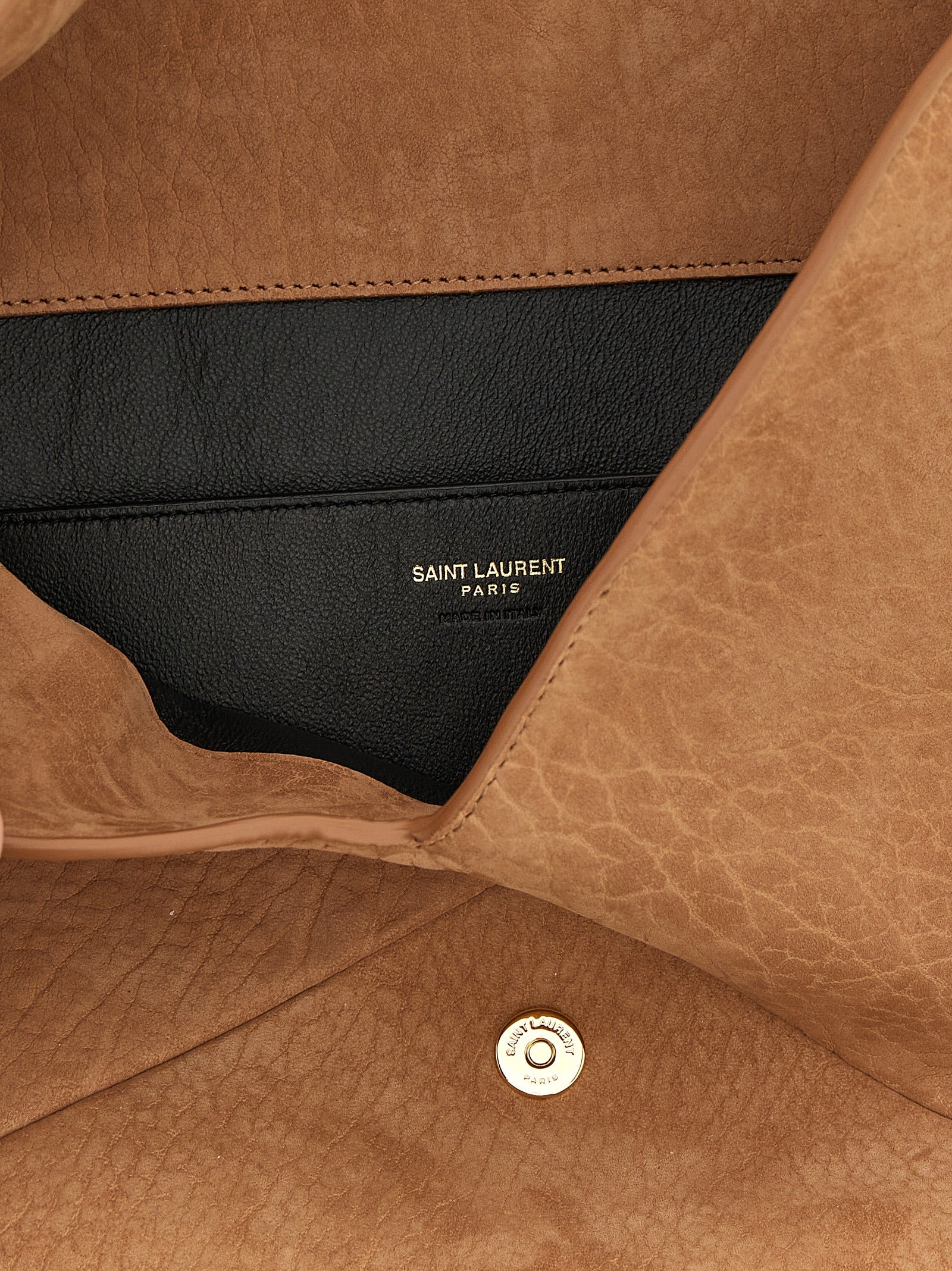 Brown Lamb Leather Clutch Bag