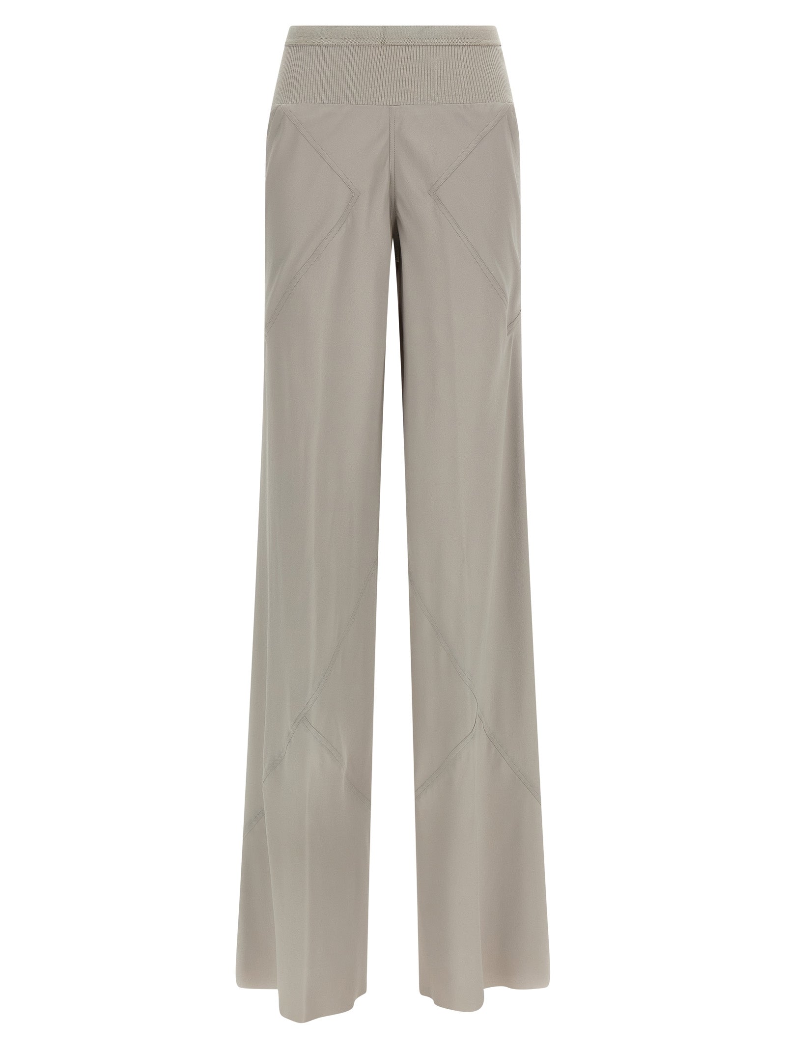 Gray Acetate Flared Pants
