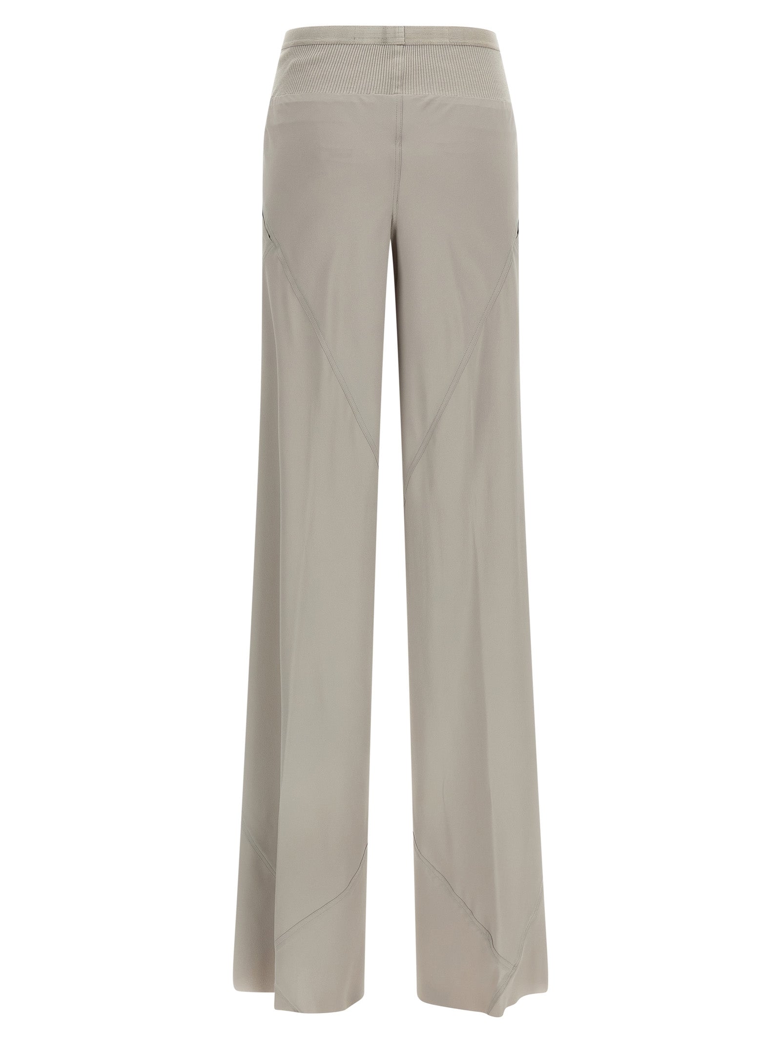 Gray Acetate Flared Pants