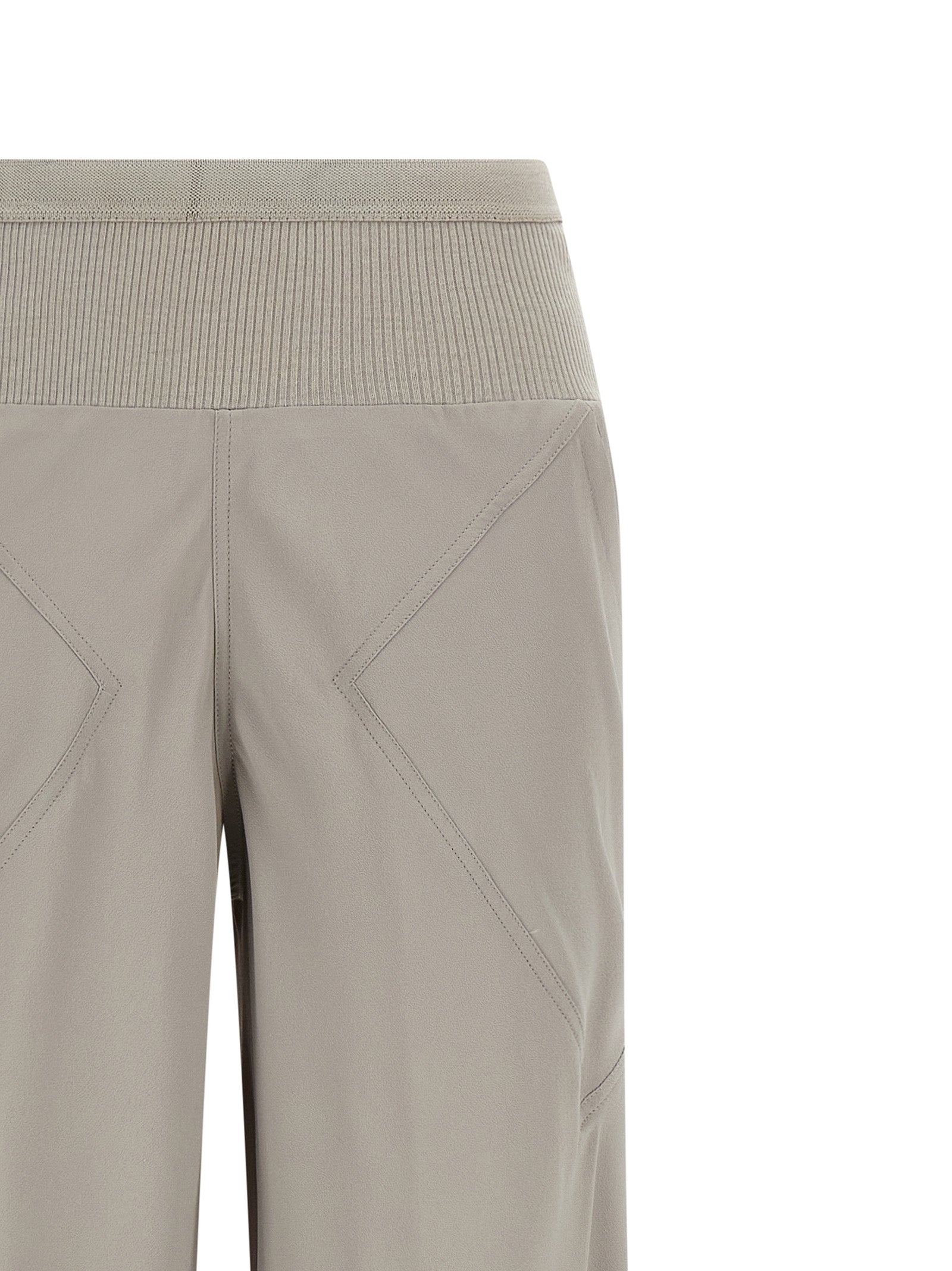 Gray Acetate Flared Pants