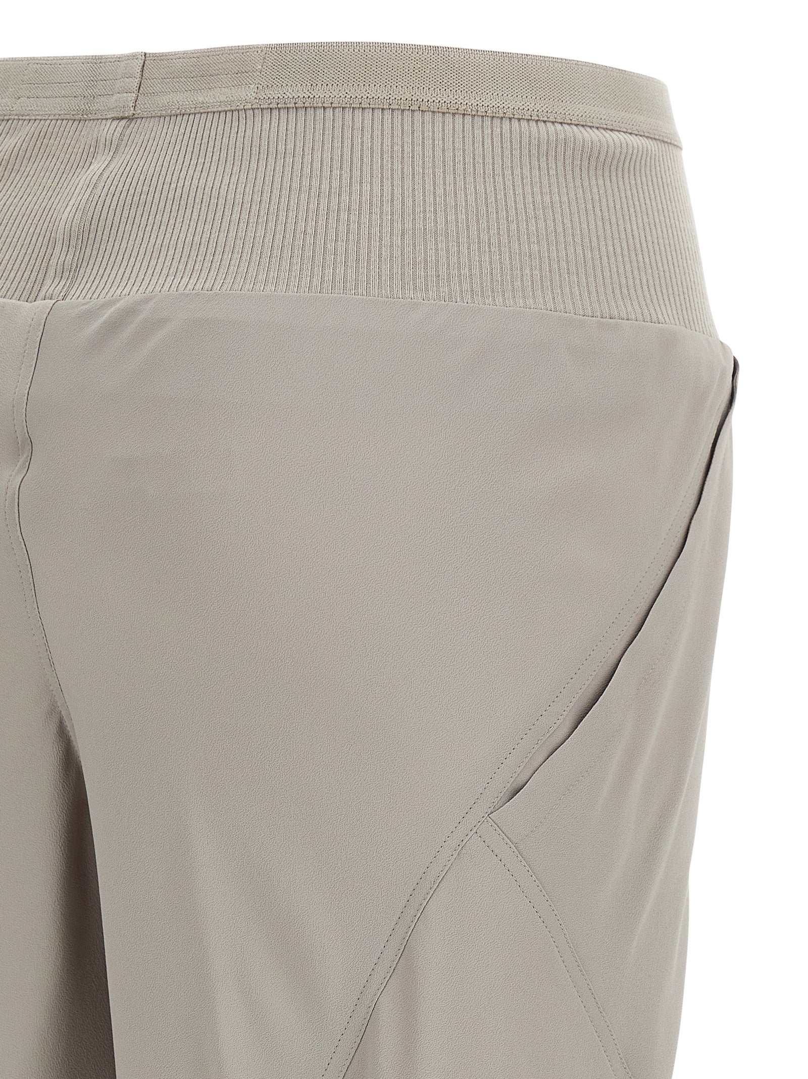 Gray Acetate Flared Pants
