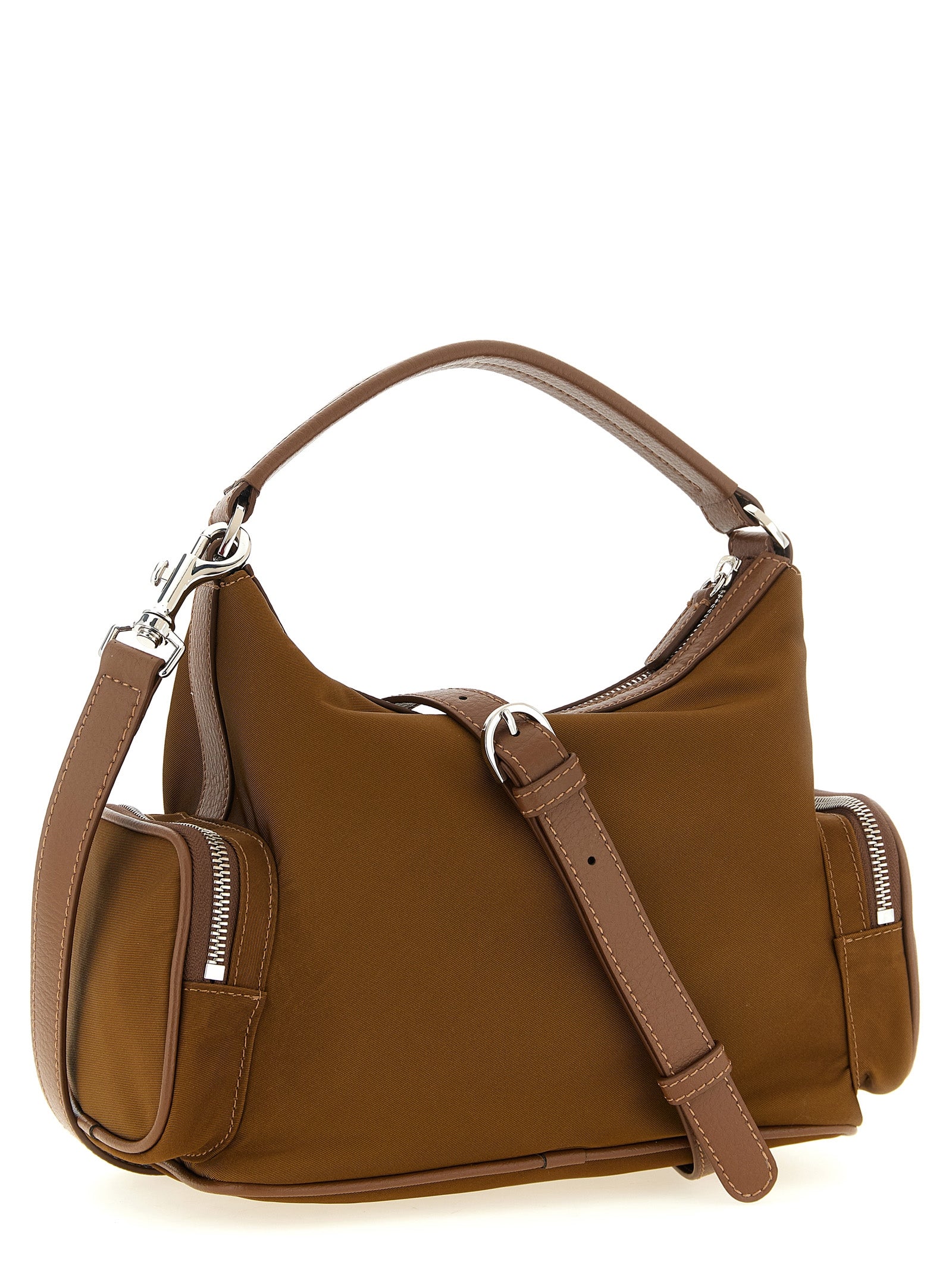 Brown Polyamide Crossbody Bag