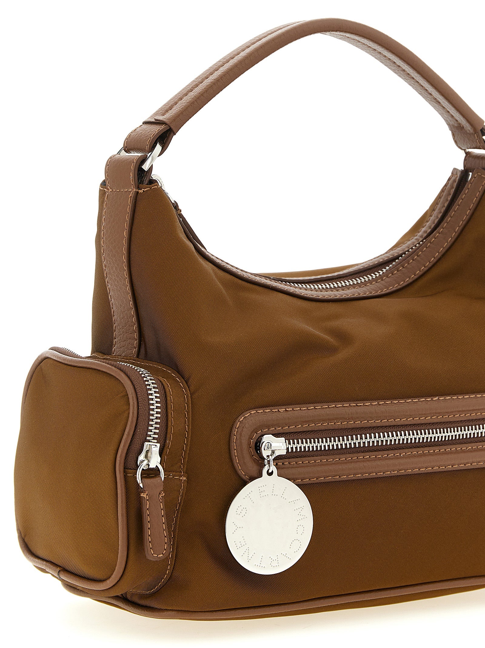 Brown Polyamide Crossbody Bag