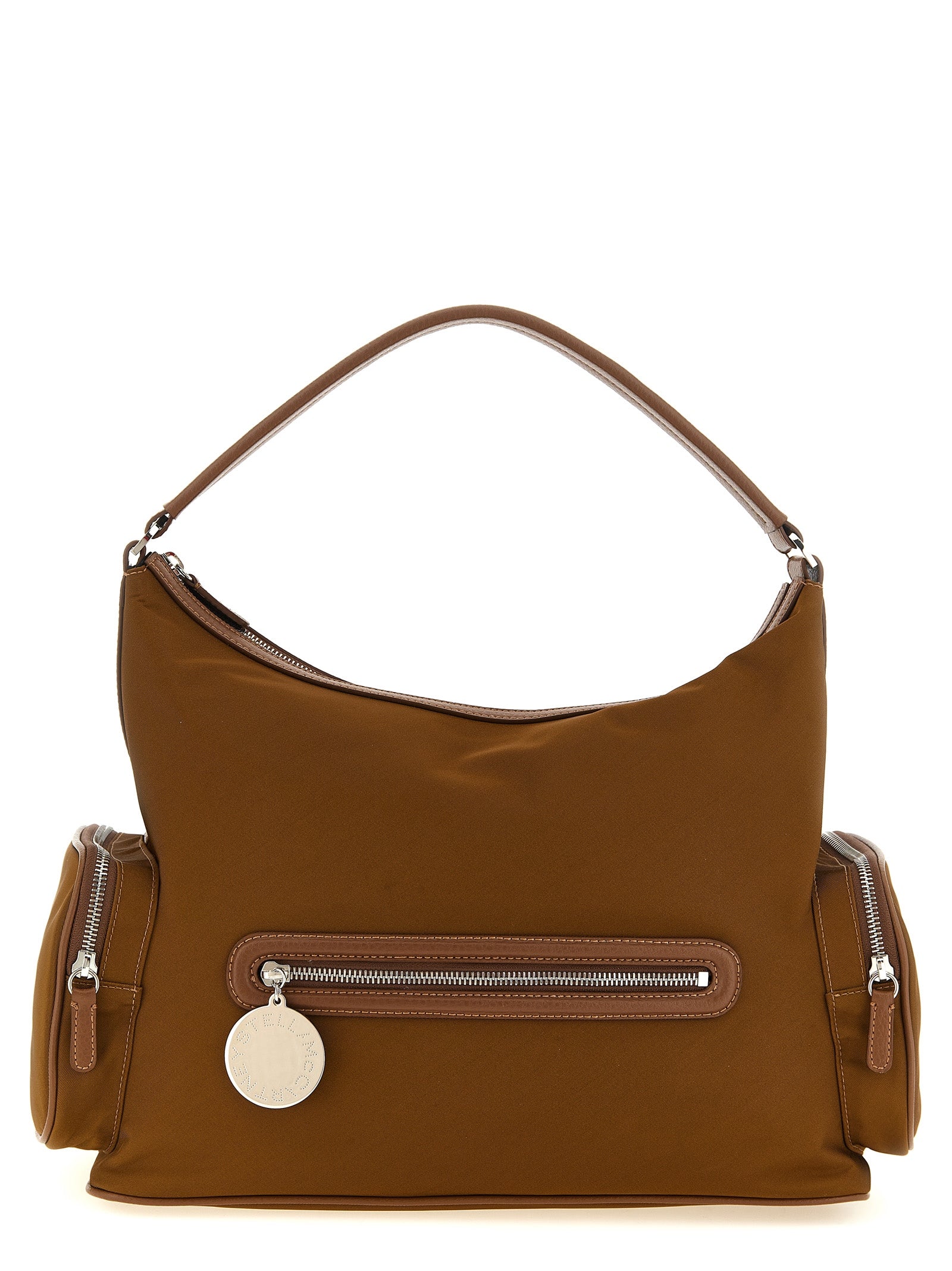 Brown Polyamide Shoulder Bag
