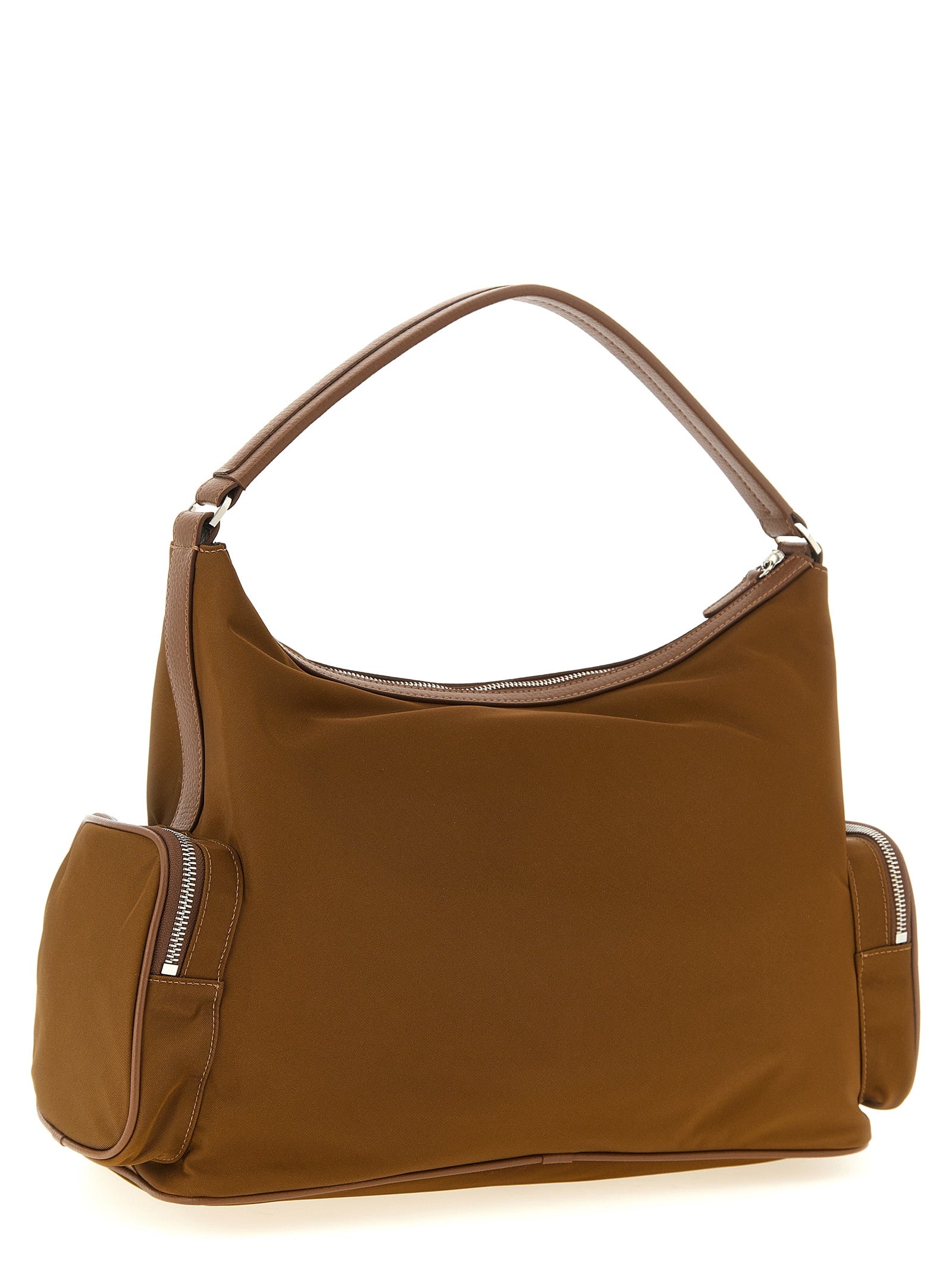 Brown Polyamide Shoulder Bag