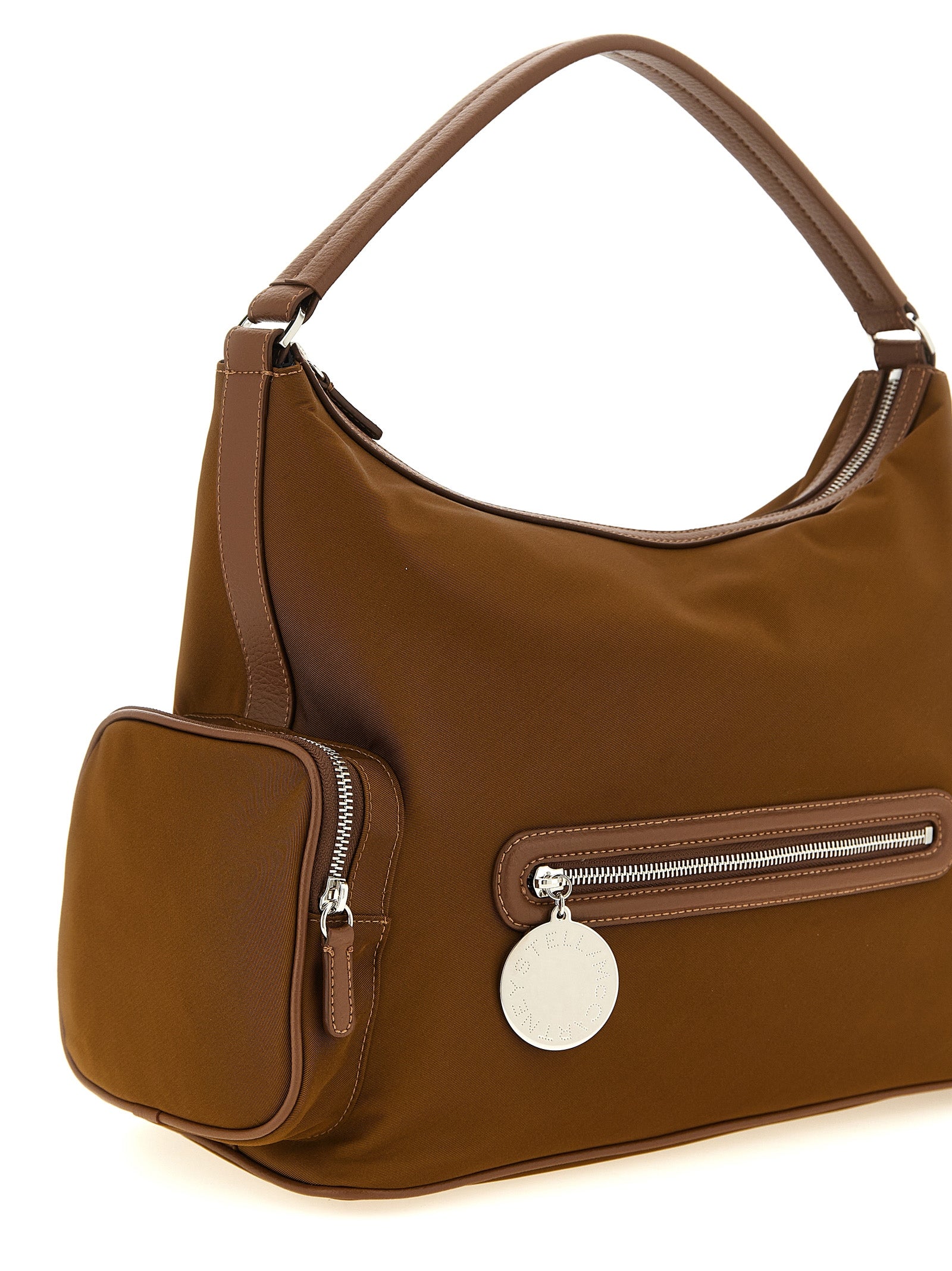 Brown Polyamide Shoulder Bag