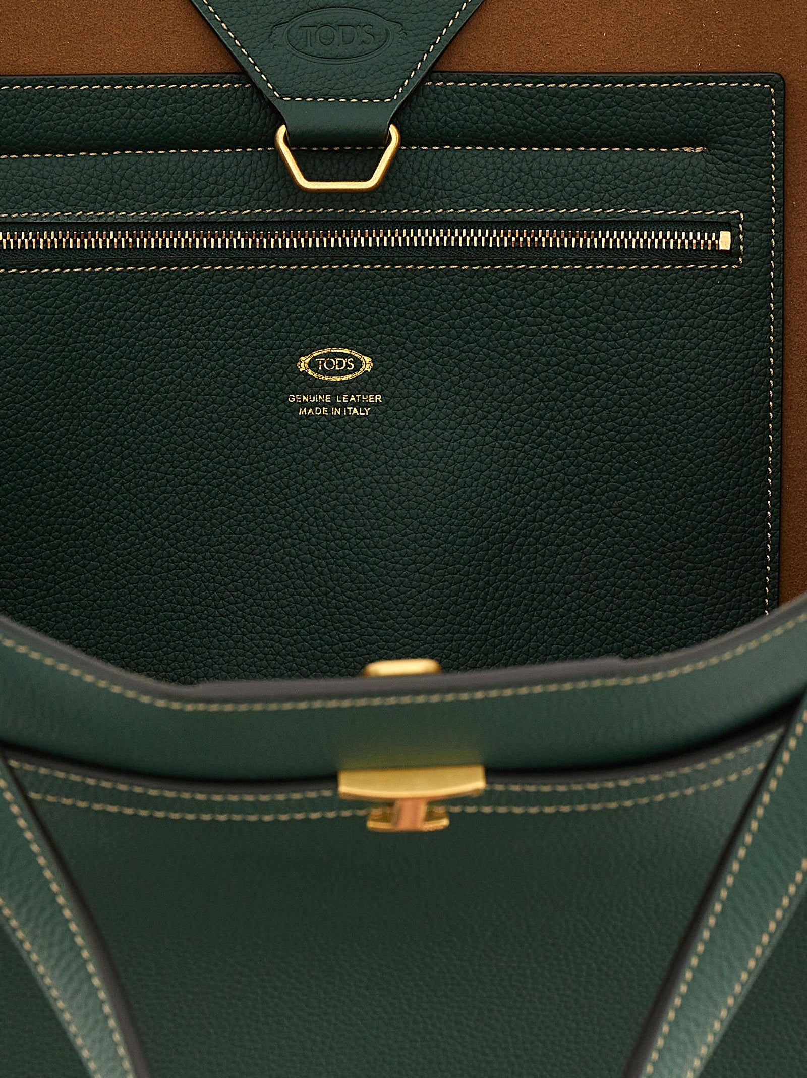 Bicolor Calfskin Tote Bag