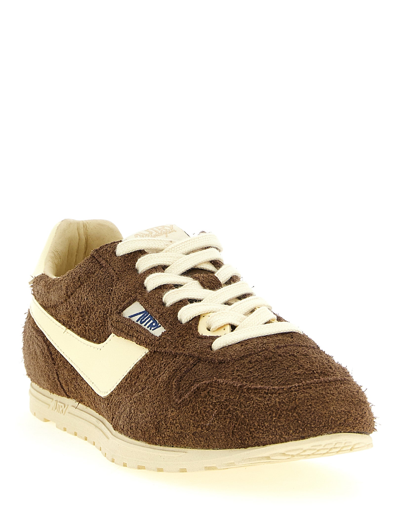Brown Cowhide Athletic Sneakers