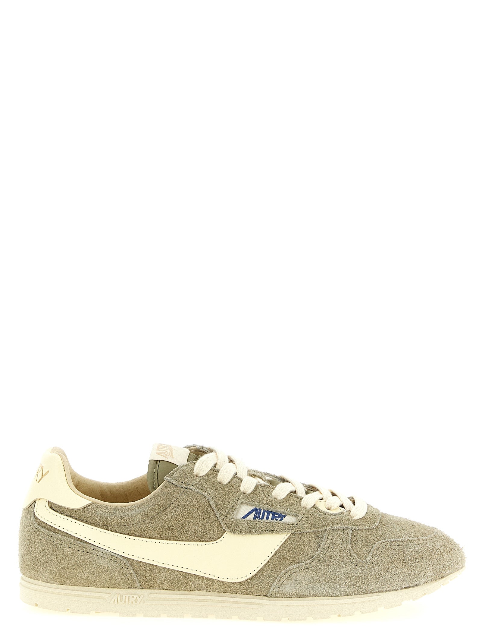 Gray Cowhide Athletic Sneakers