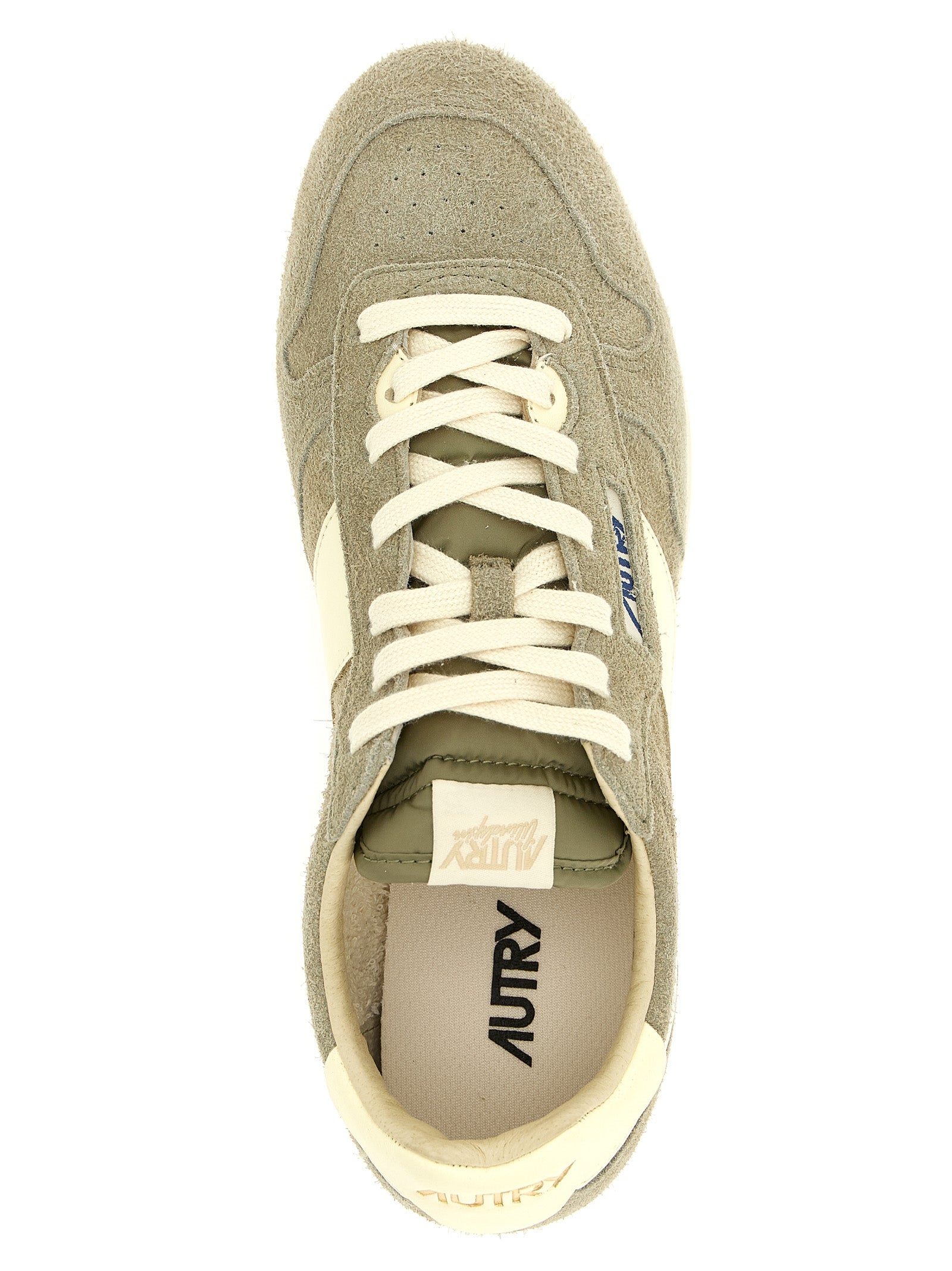 Gray Cowhide Athletic Sneakers