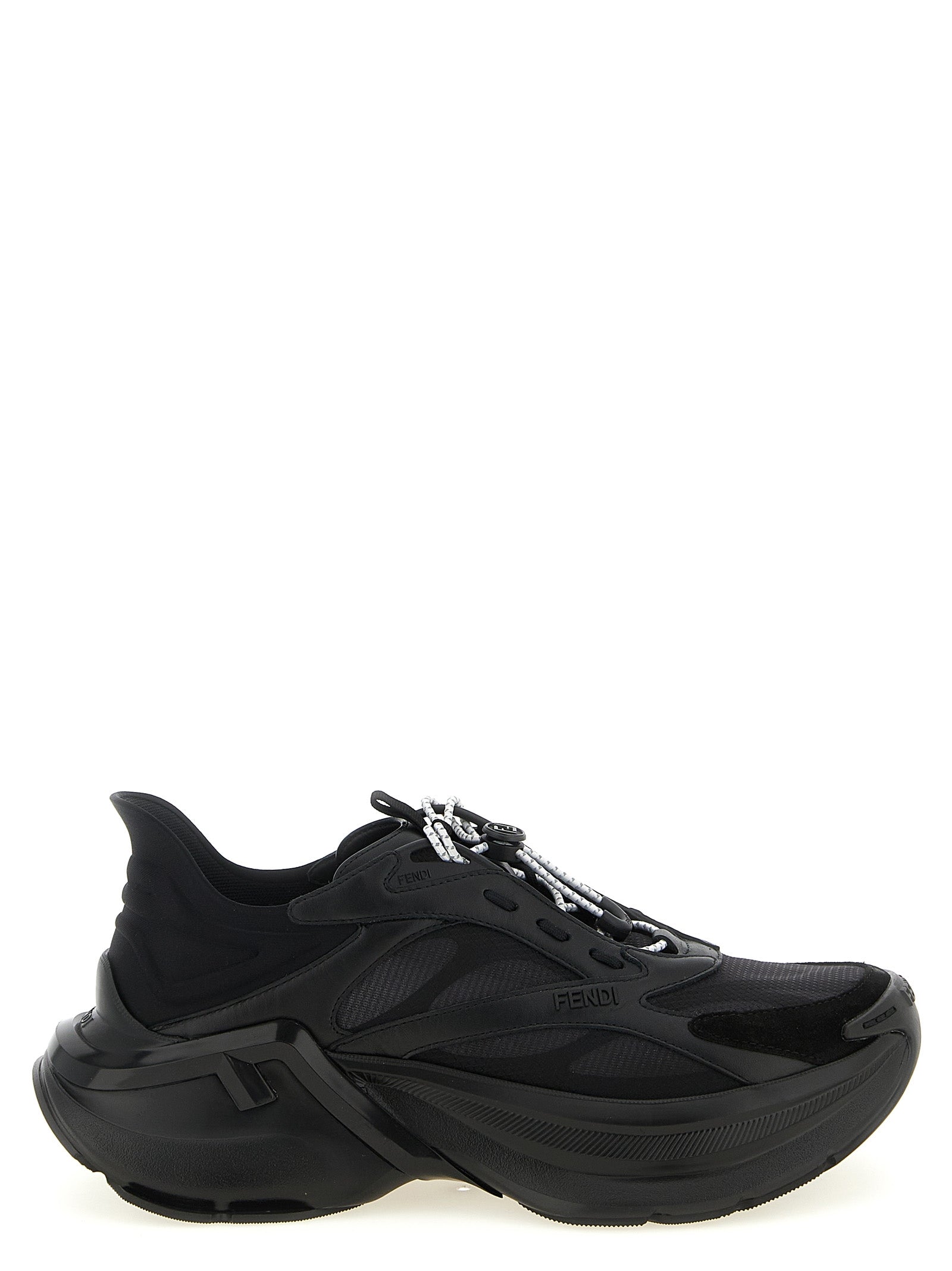 Black Calfskin Athletic Sneakers