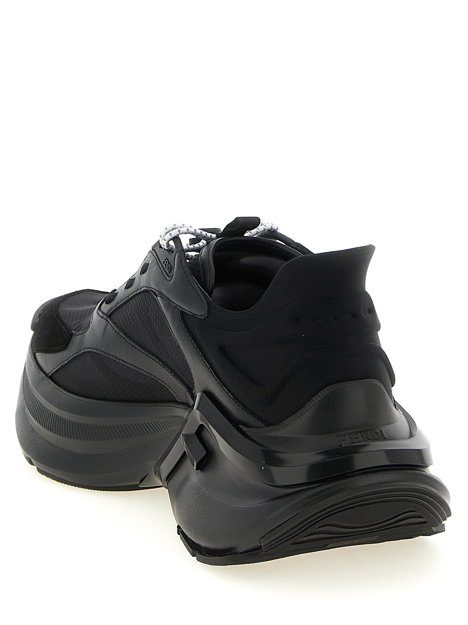Black Calfskin Athletic Sneakers