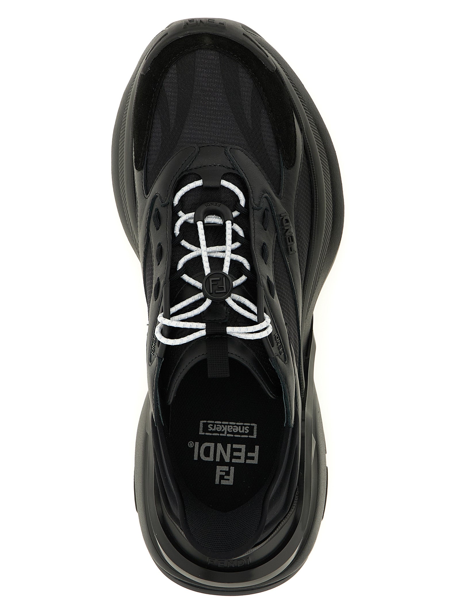 Black Calfskin Athletic Sneakers