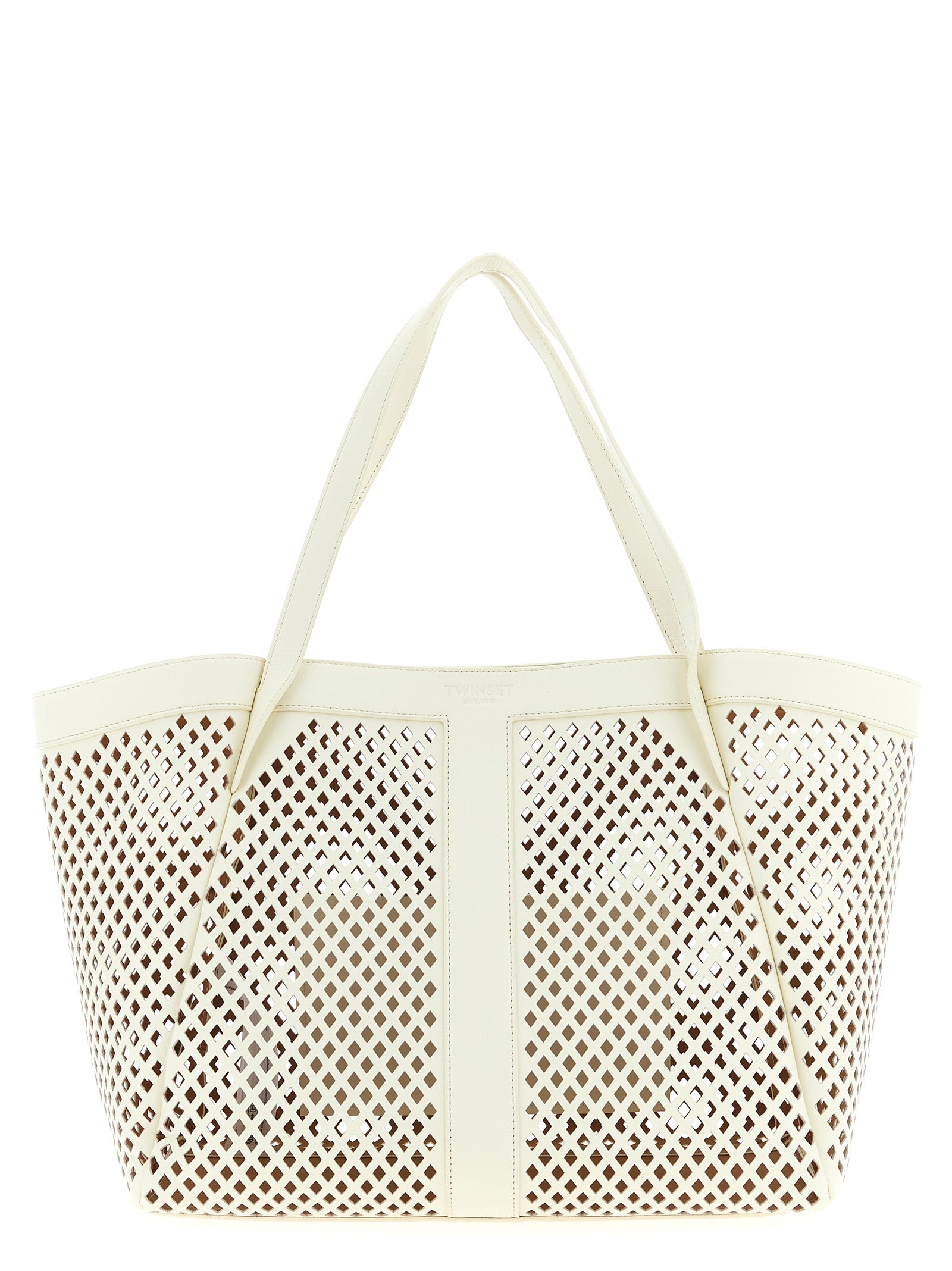 White Leather Tote Bag