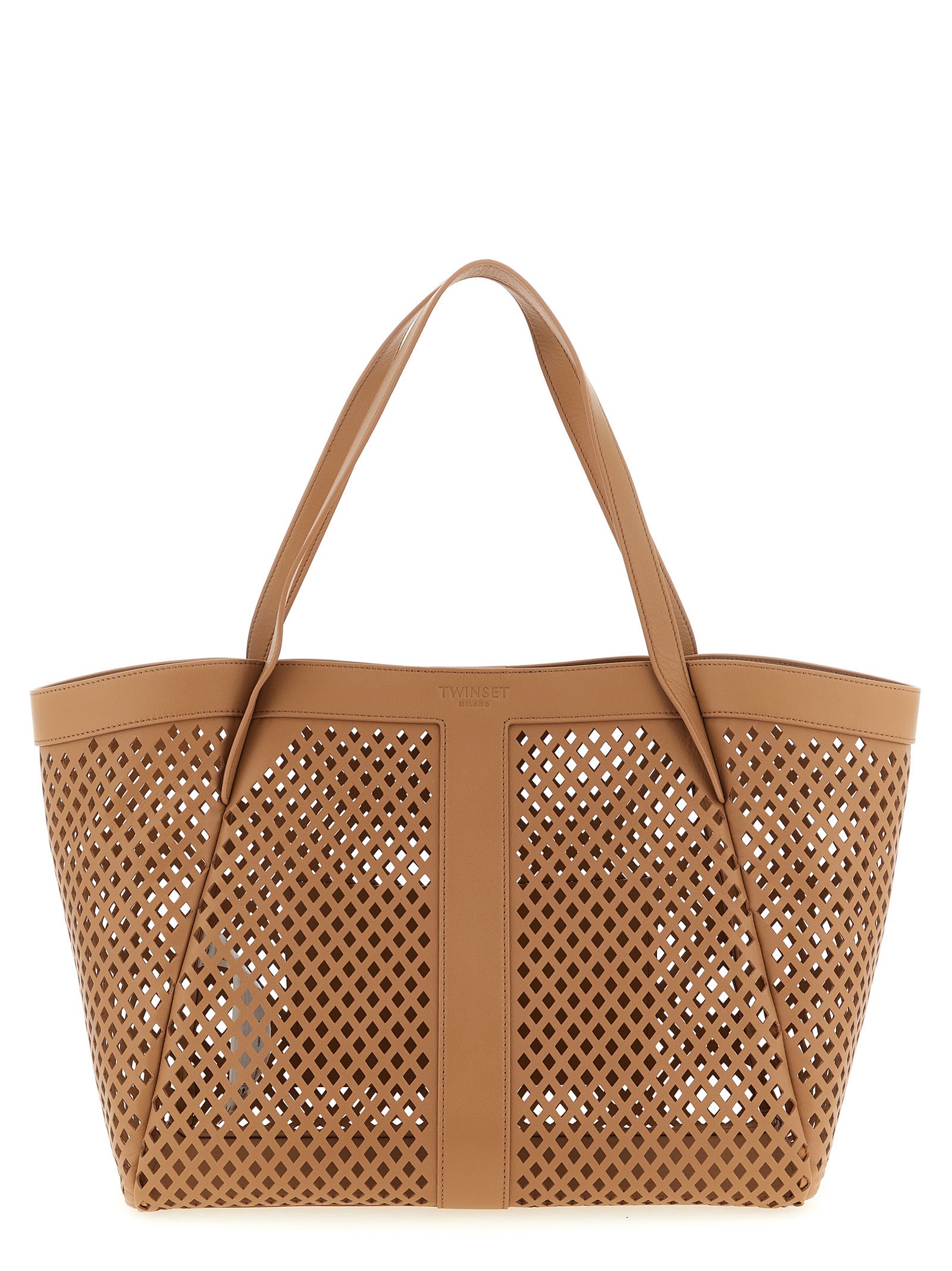 Brown Polyethylene Tote Bag