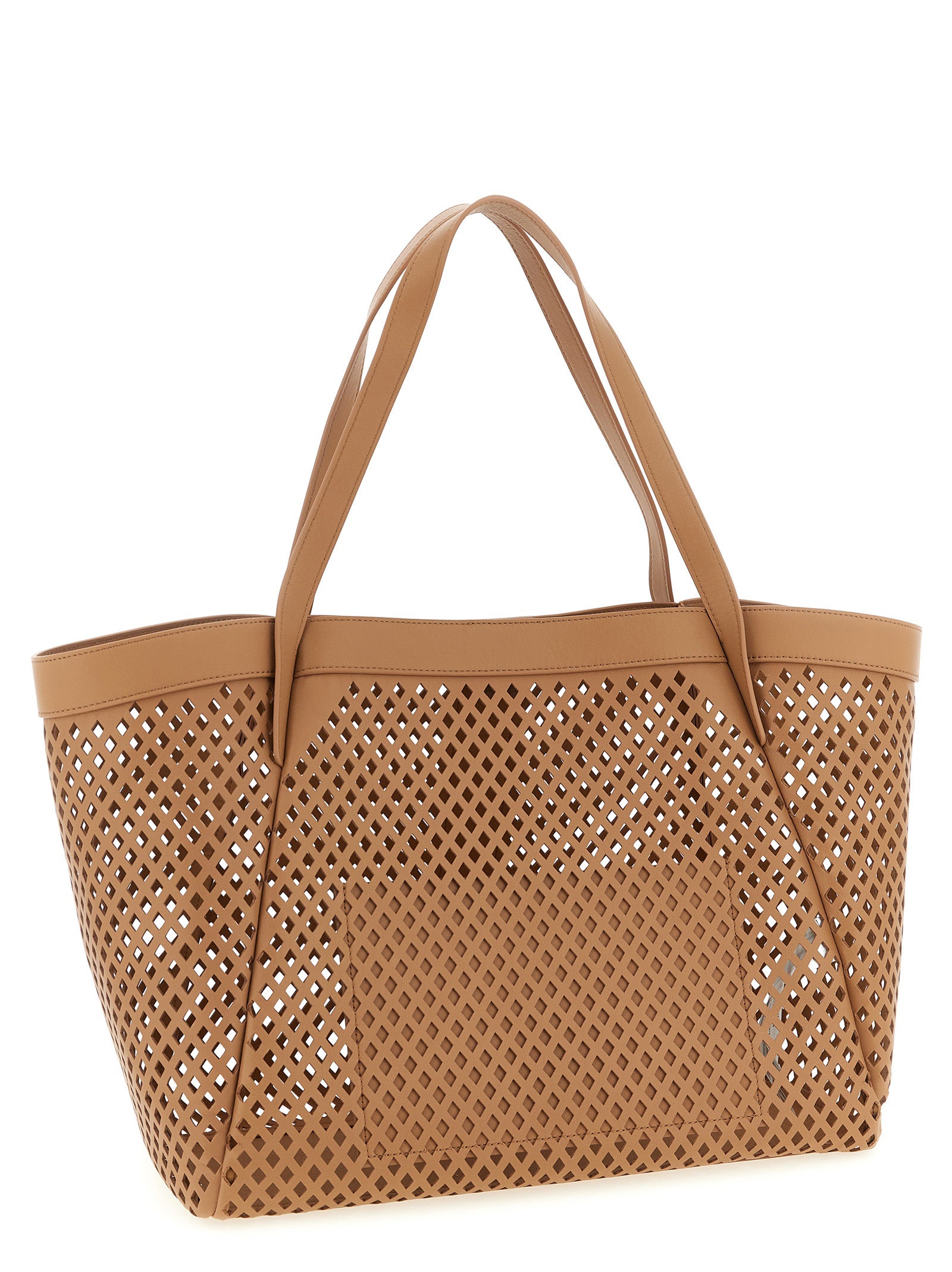 Brown Polyethylene Tote Bag