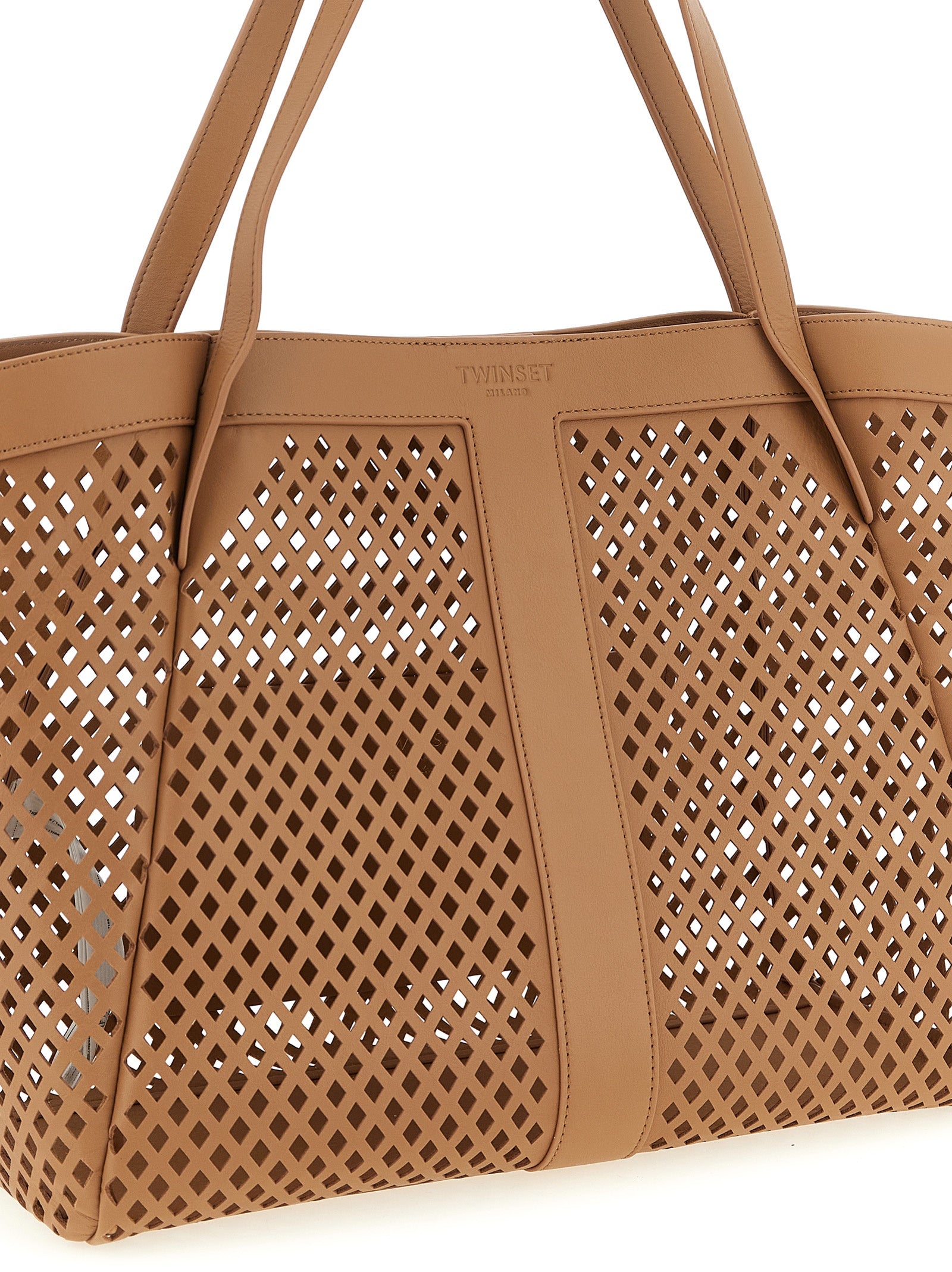 Brown Polyethylene Tote Bag