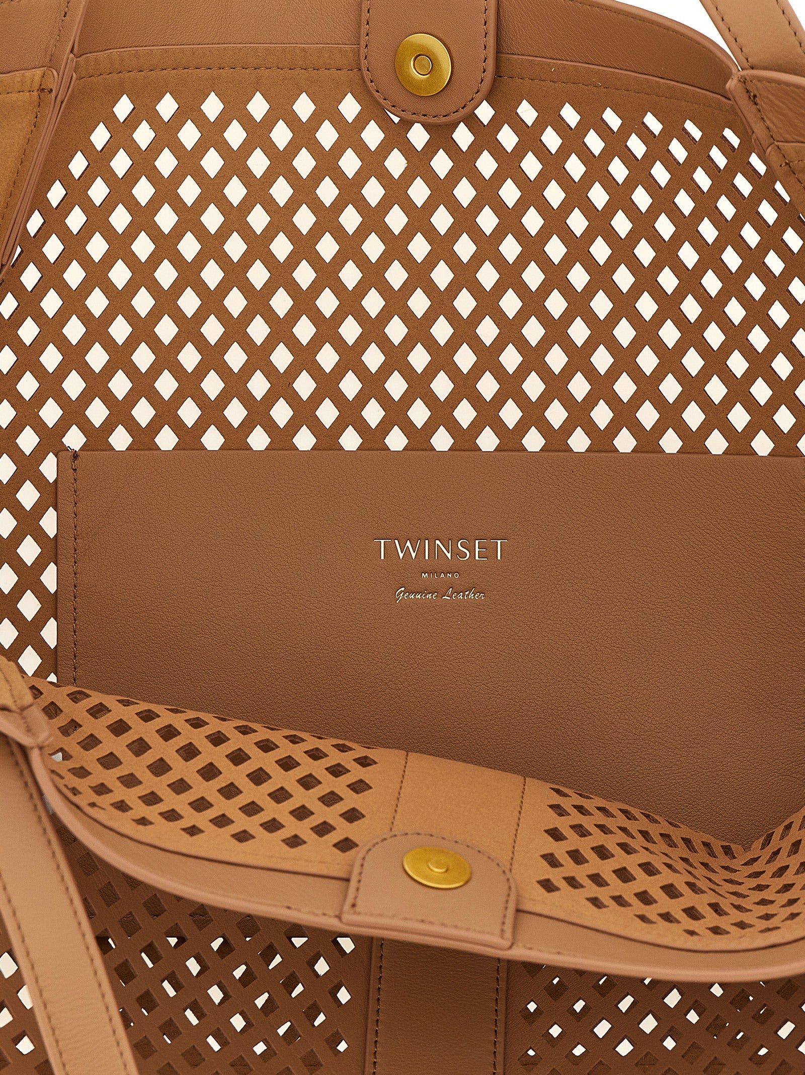 Brown Polyethylene Tote Bag