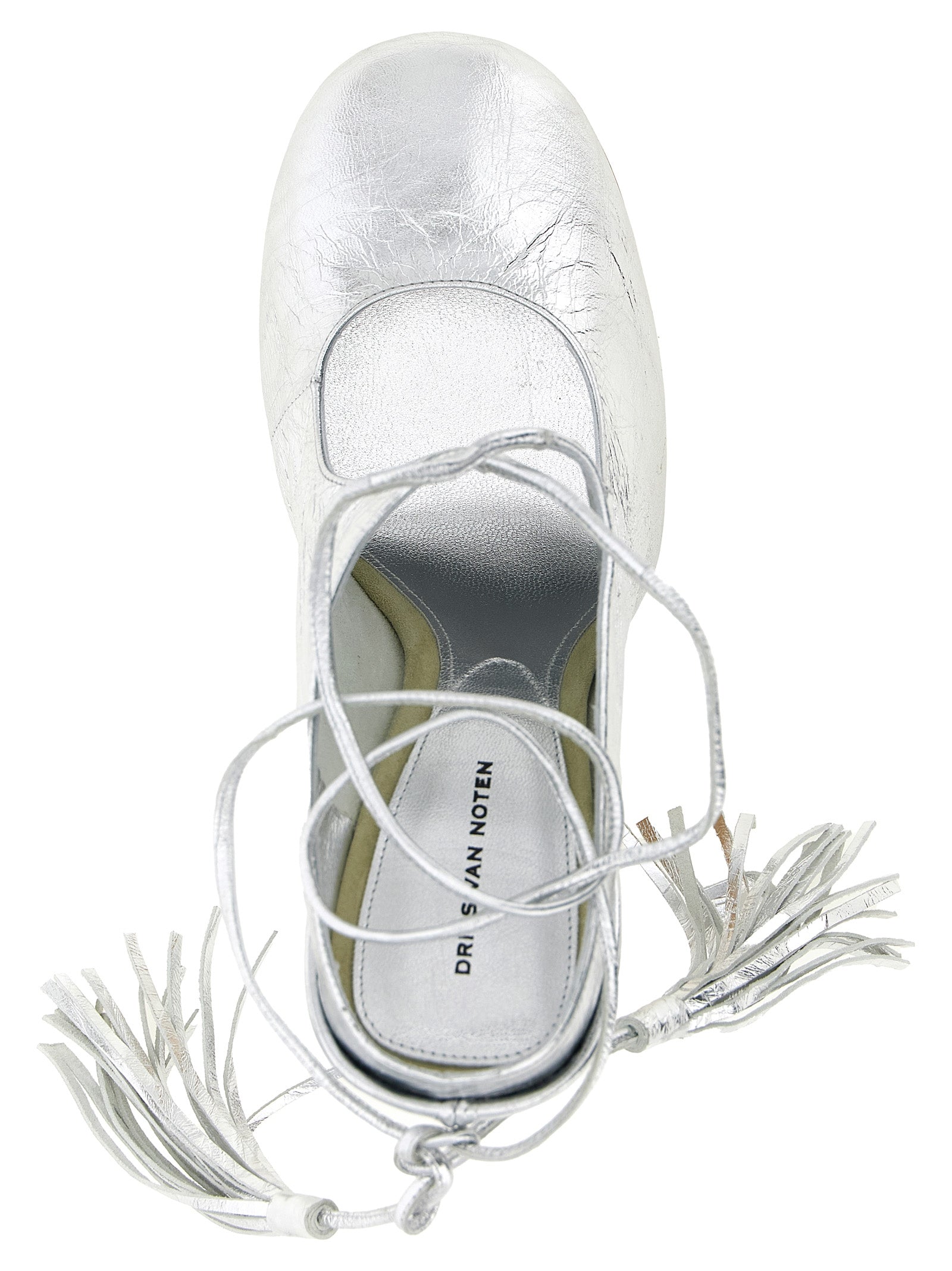 Silver Lamb Leather High Heel Pumps