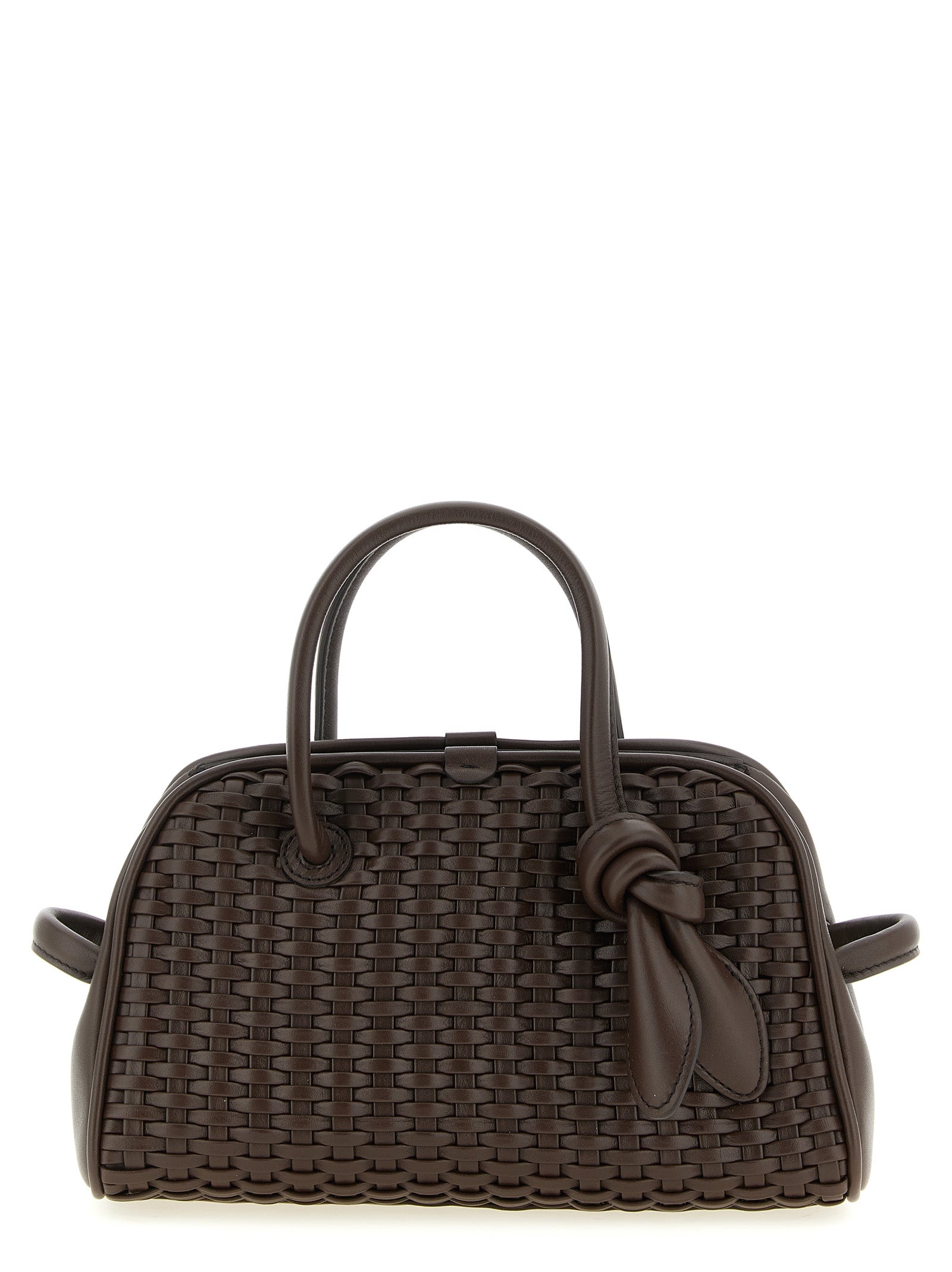 Brown Cotton Handbag