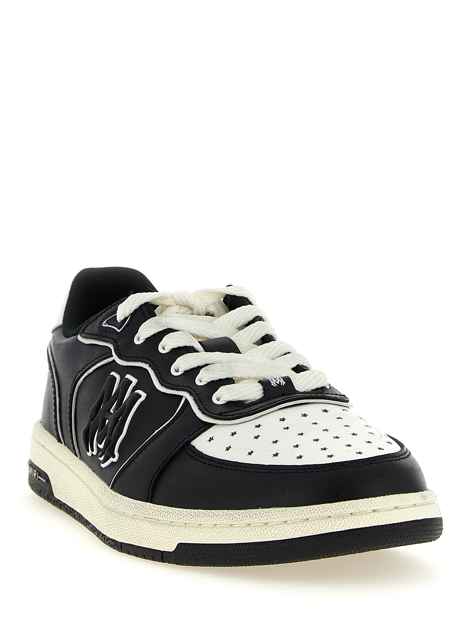 Bicolor Bovine Leather Low Top Sneakers