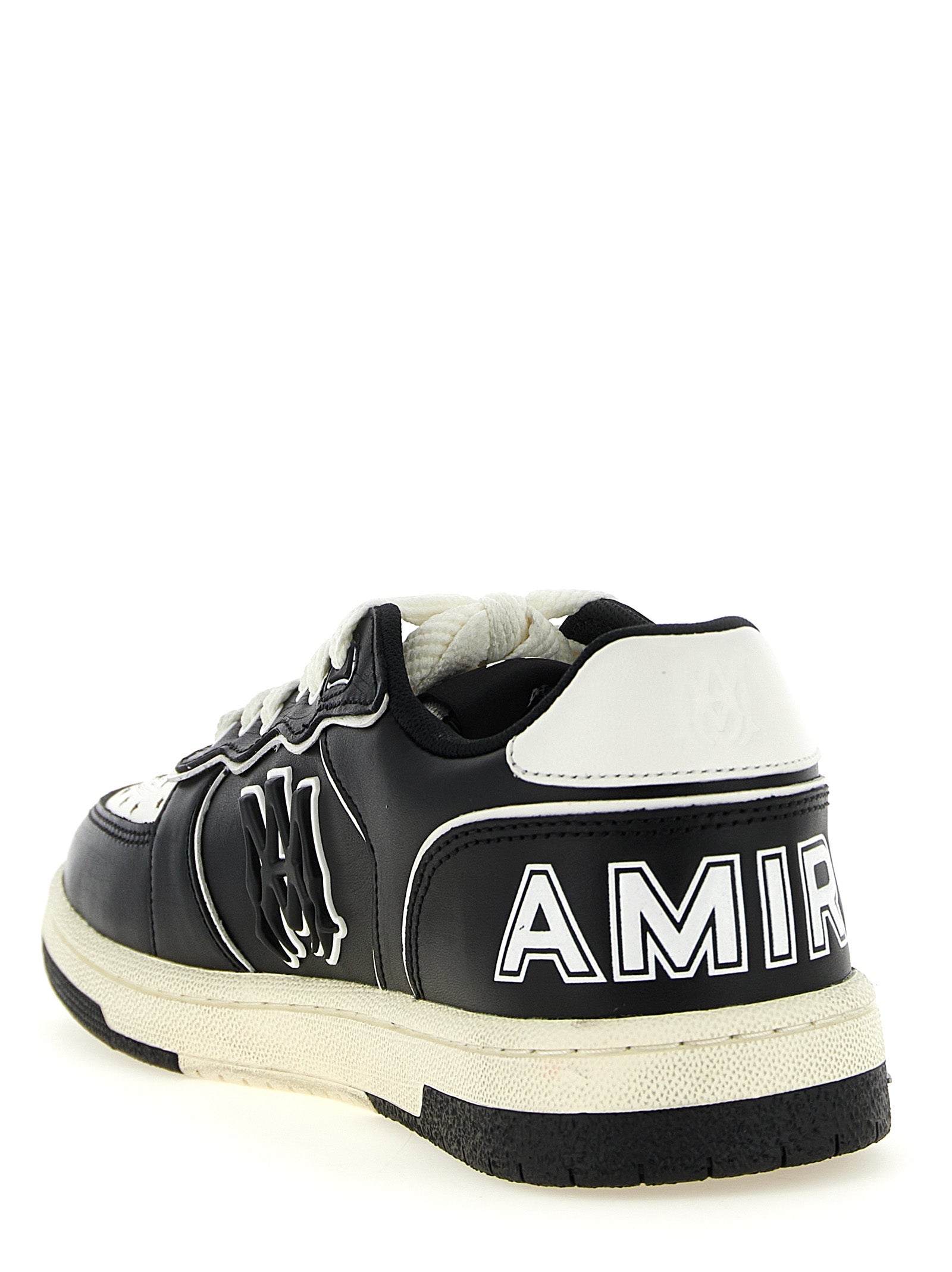 Bicolor Bovine Leather Low Top Sneakers