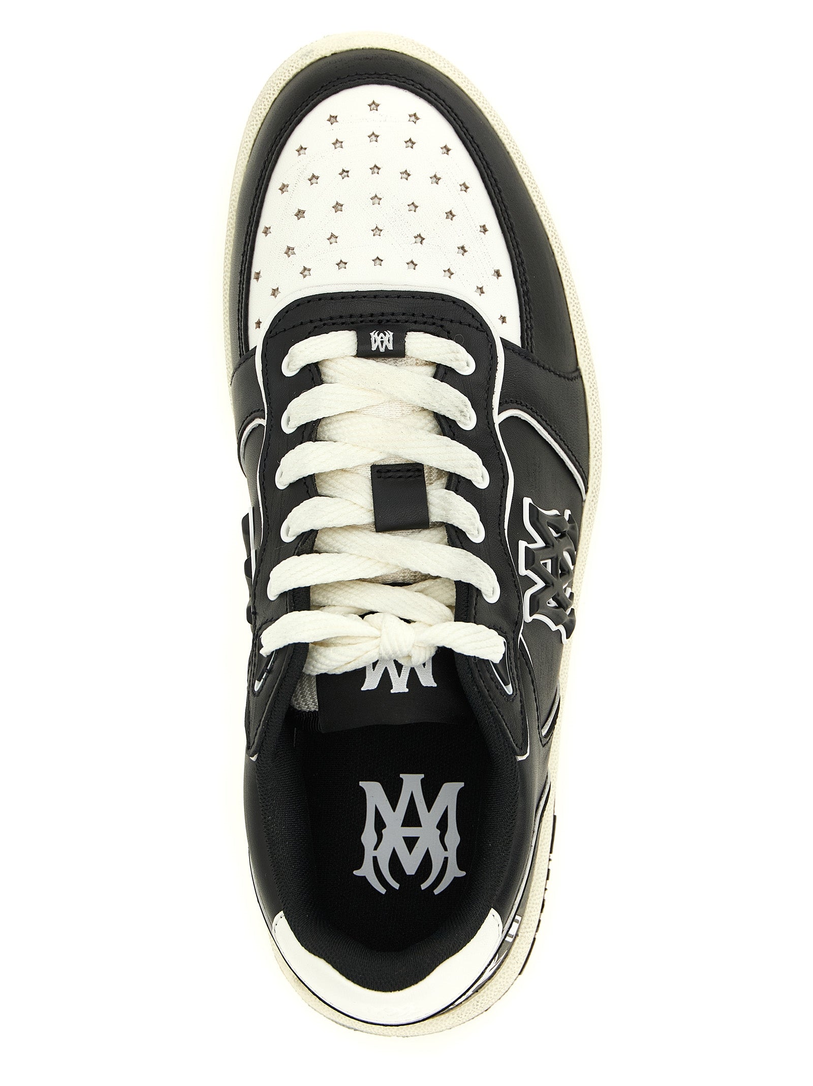 Bicolor Bovine Leather Low Top Sneakers